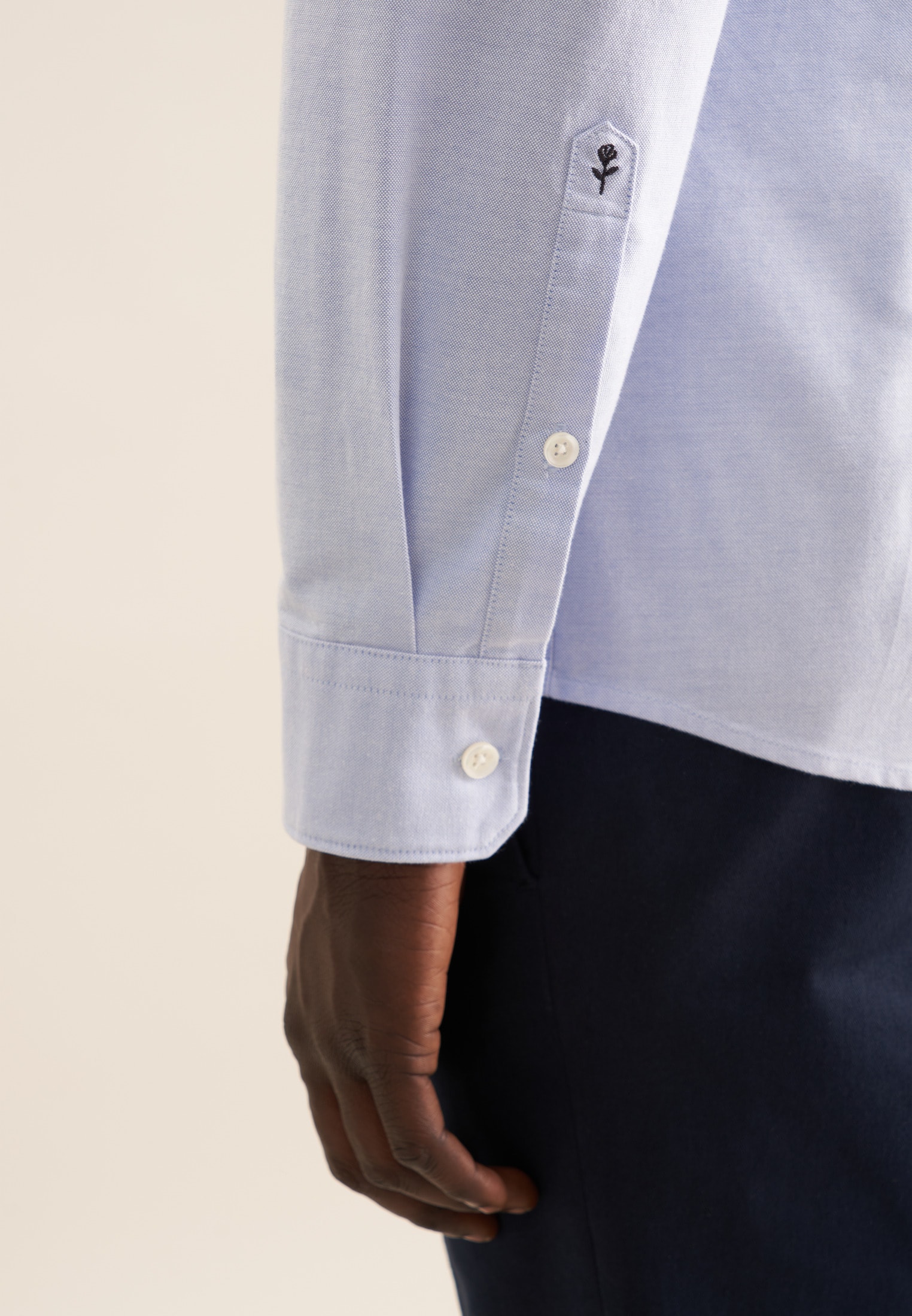 seidensticker Businesshemd Slim 1/1 Button-Down-Kragen Uni