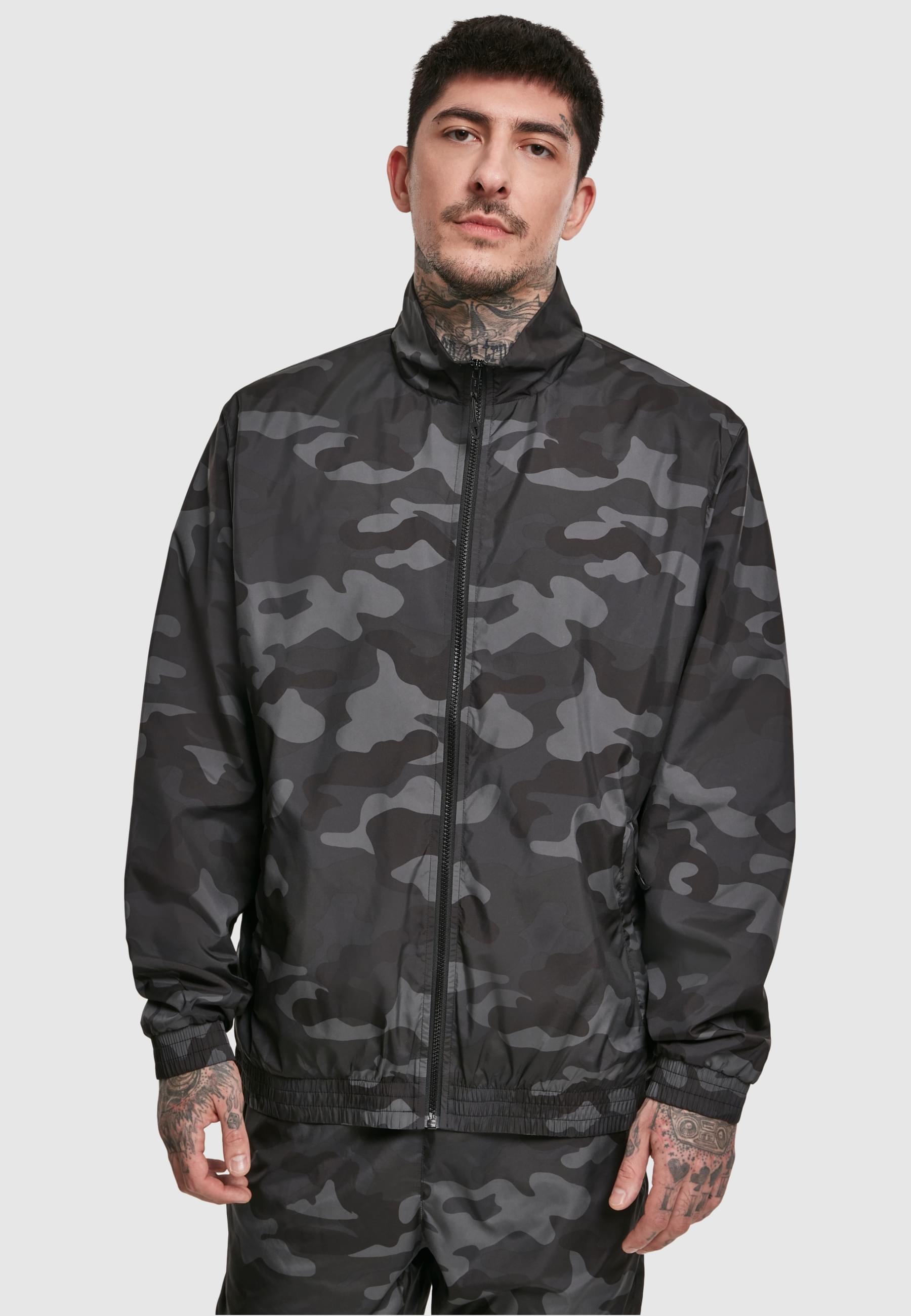 URBAN CLASSICS Anorak »Urban Classics Herren Camo Track Jacket« 1 Stk. tlg. ohne Kapuze