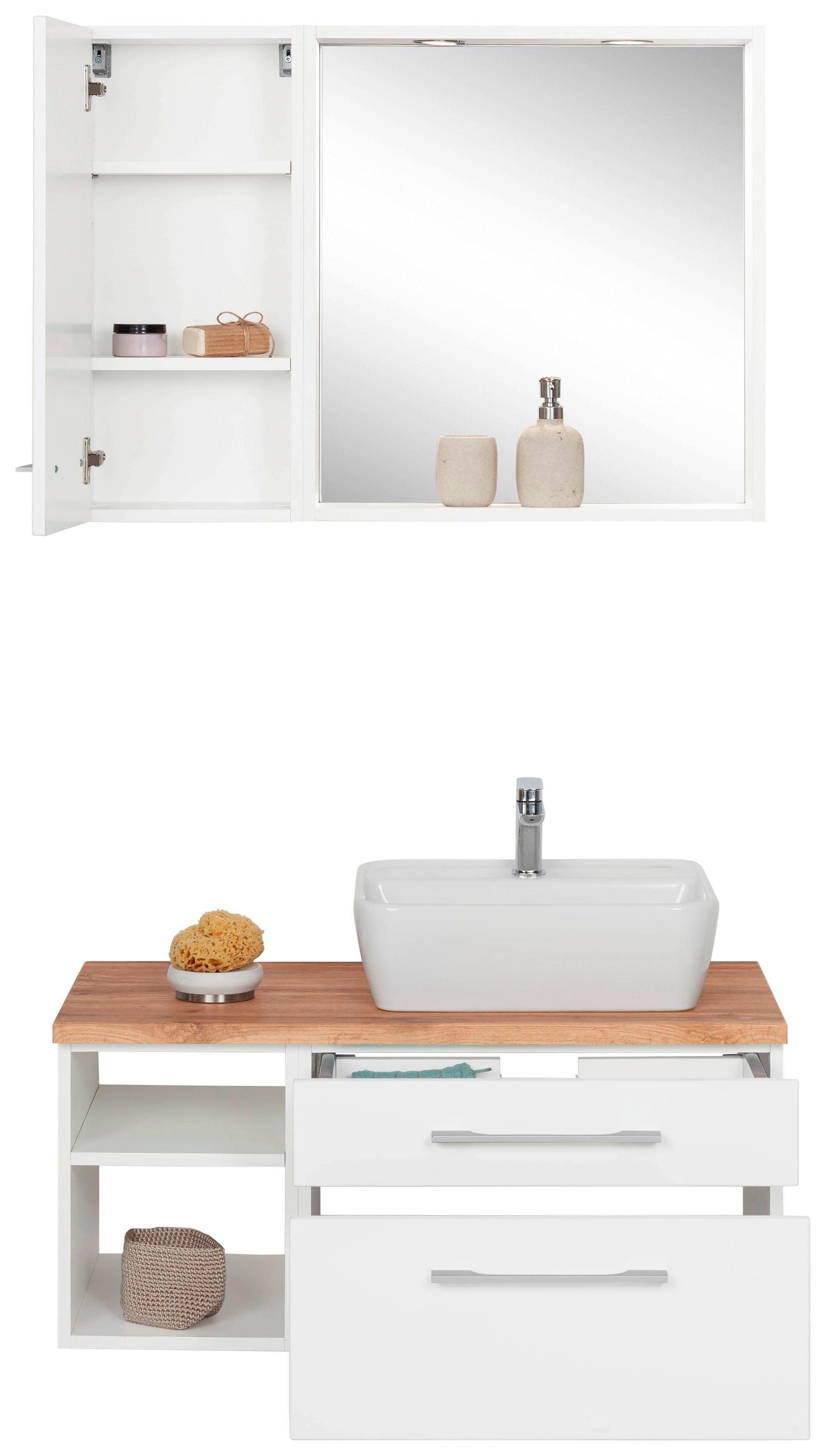 welltime Badmöbel-Set »Davos« 3 Stk. tlg. günstig online kaufen