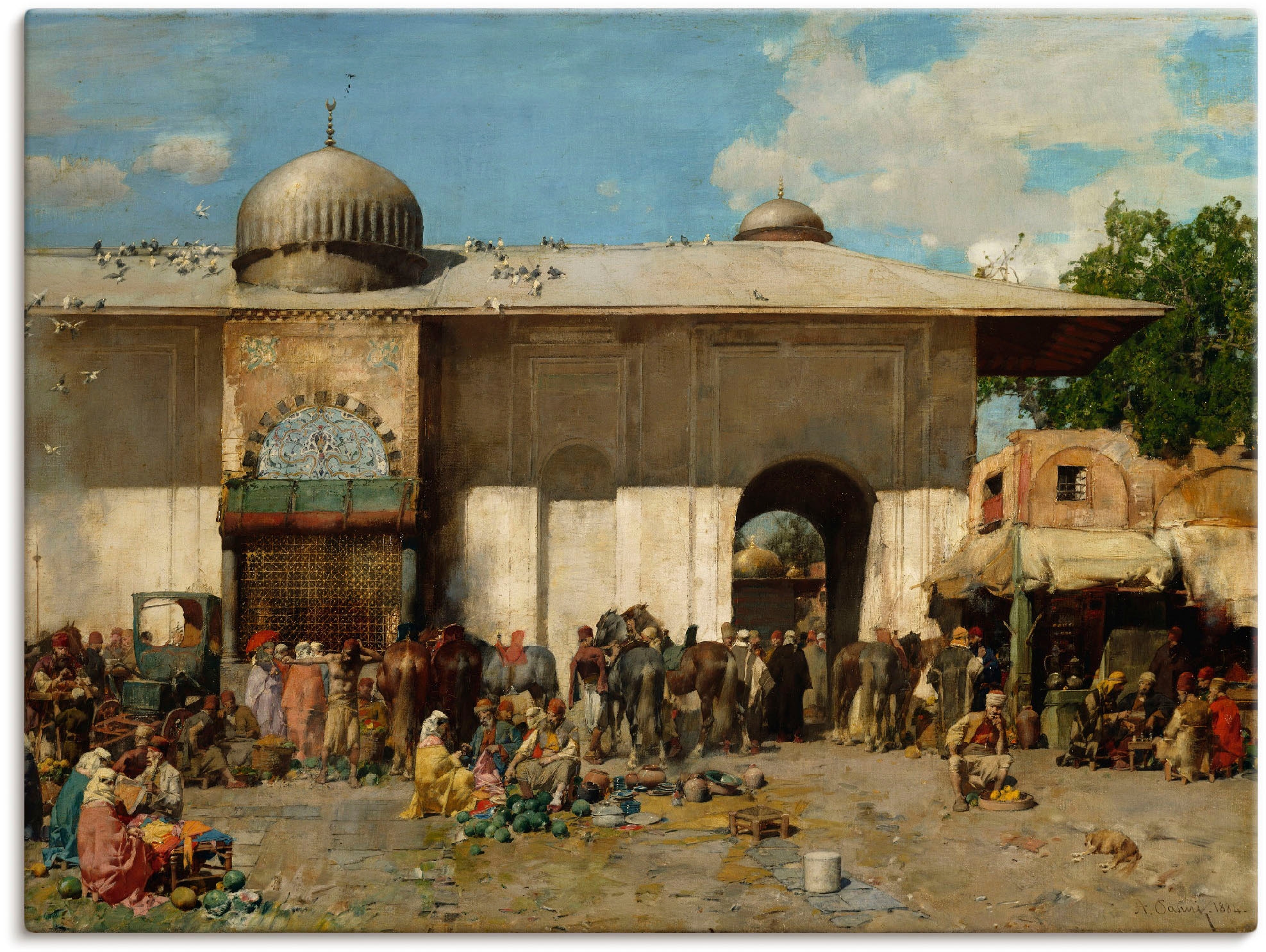 Artland Leinwandbild »Orientalischer Markt. 1884«, Gruppen & Familien, (1 S günstig online kaufen