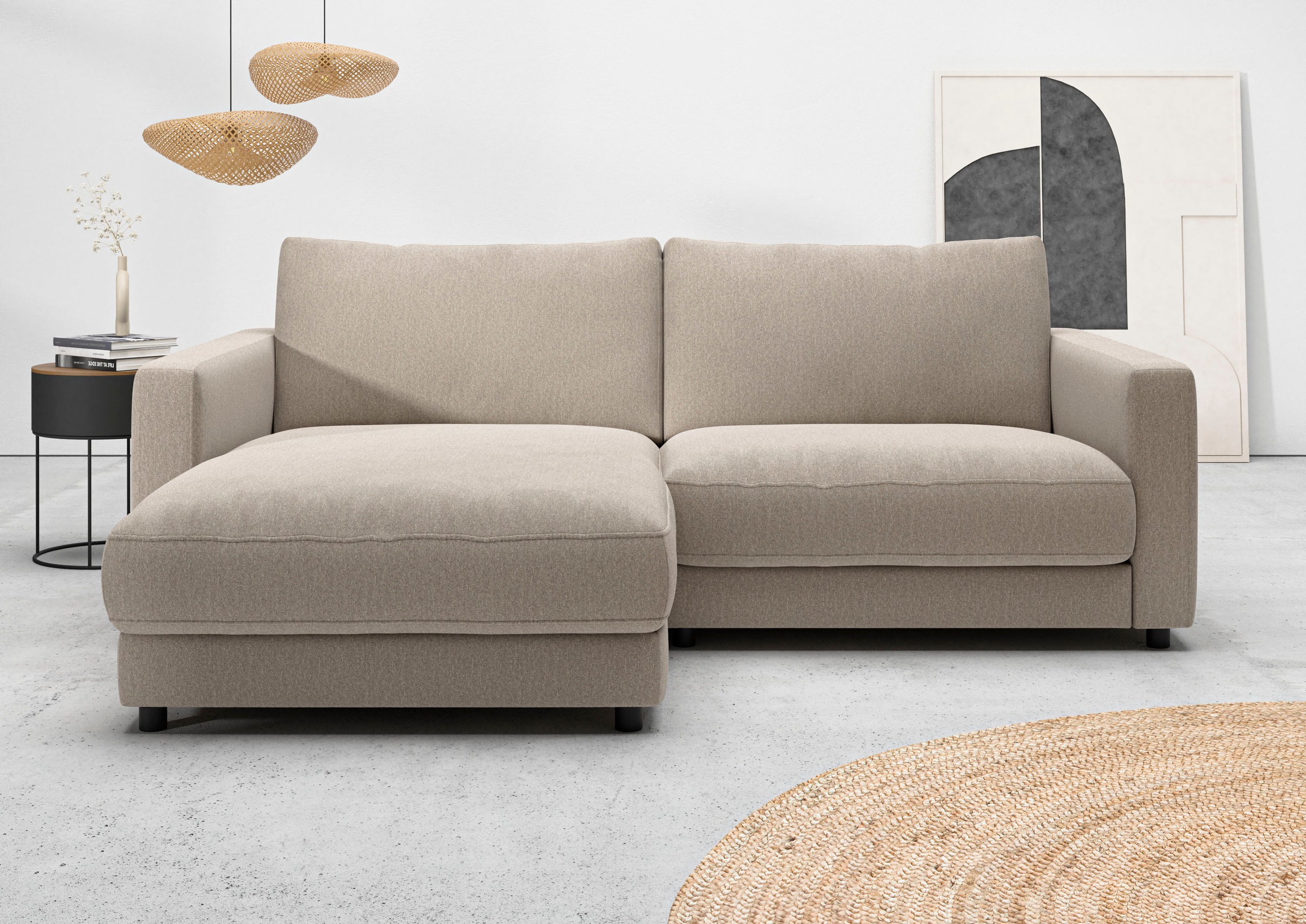 Home affaire Ecksofa »Ecksofa Jiro, L-Form, große Sitztiefe, Breite 226 cm« günstig online kaufen