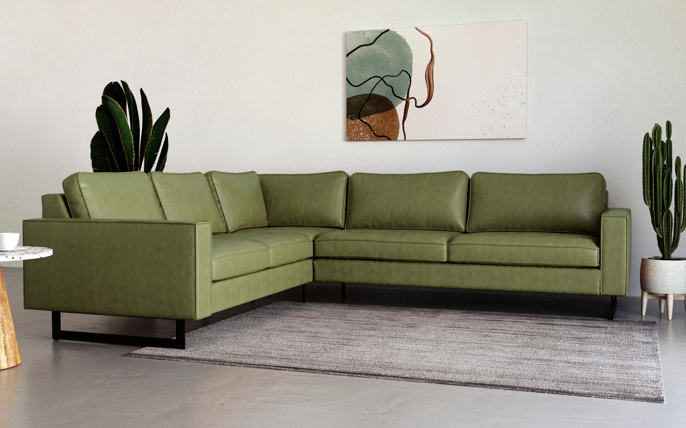Places of Style Ecksofa »Pinto, XXL, 250/290 cm, langer Schenkel, Ottomane« günstig online kaufen