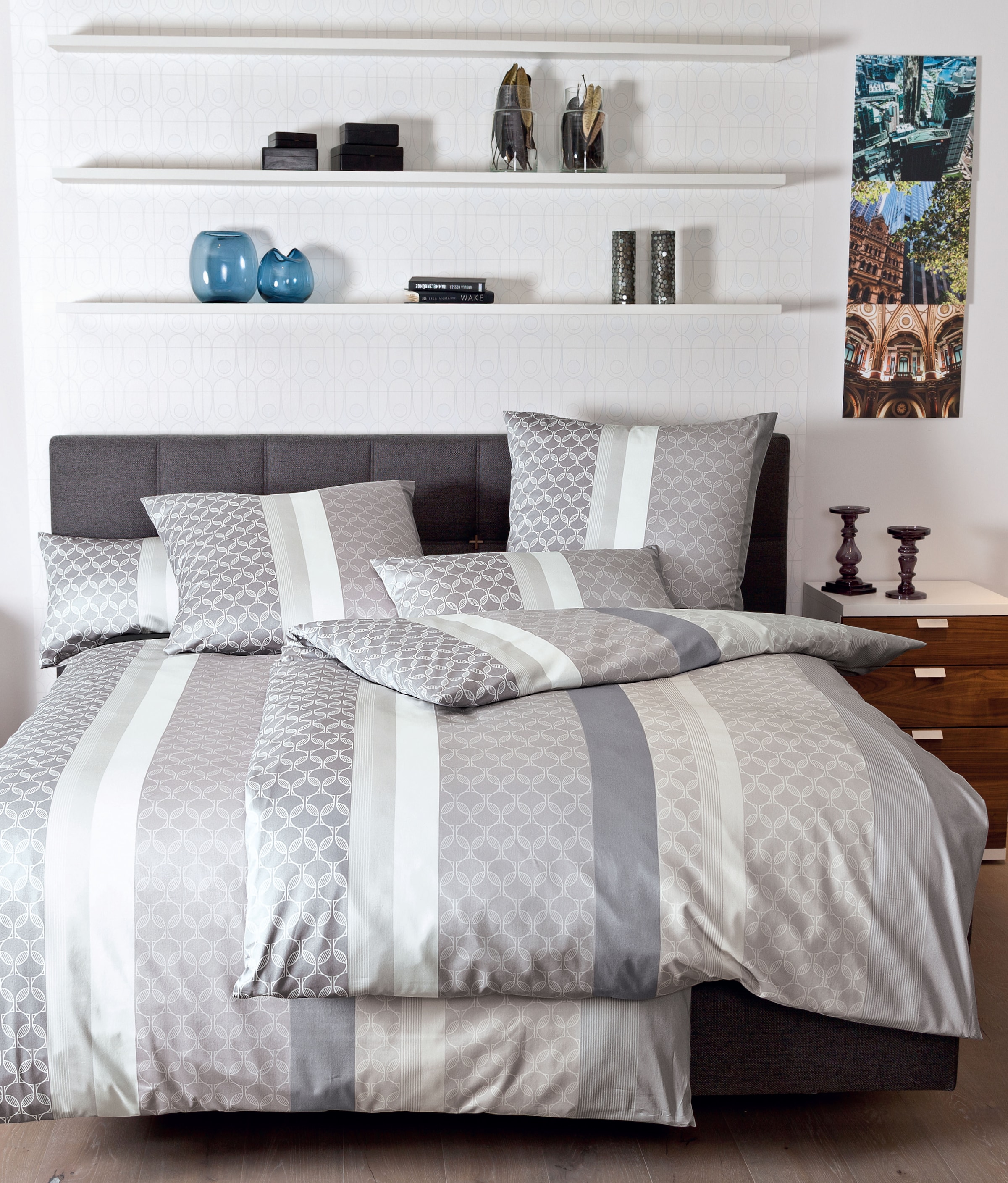 Janine Bettwäsche »Svenn« 2 Stk. tlg. in Gr. 135x200, 100% Baumwolle, grafi günstig online kaufen