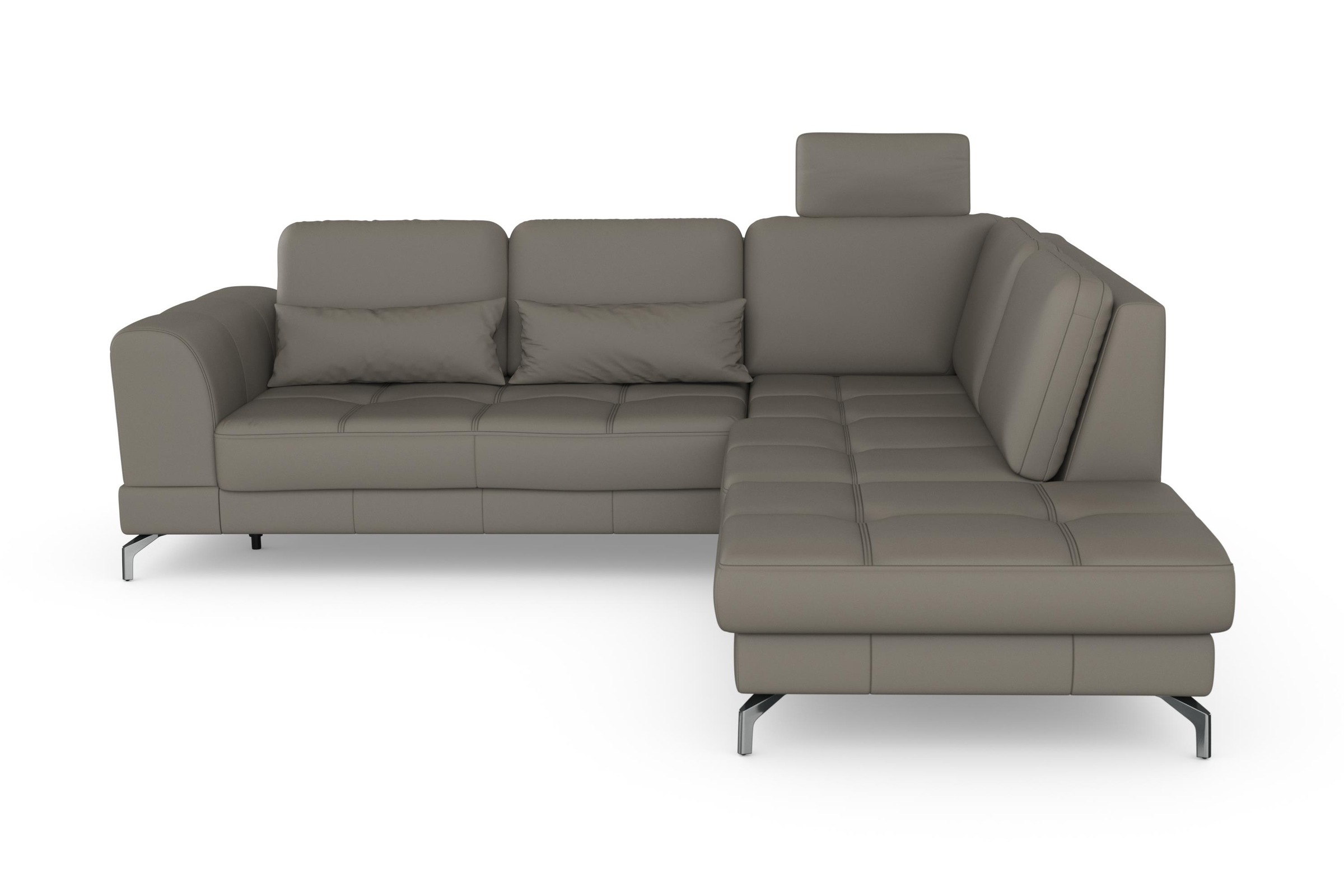 sit&more Ecksofa »Bendigo L-Form«, inklusive Sitztiefenverstellung, Bodenfreiheit 12 cm, in 2 Fußfarben