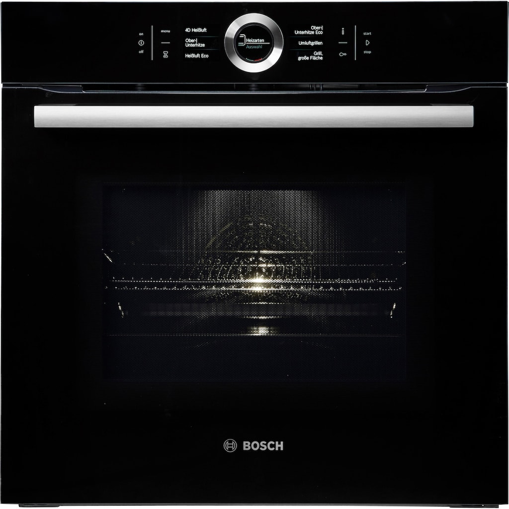 BOSCH Backofen mit Mikrowelle »HMG6764B1«, HMG6764B1, mit 1-fach-Teleskopauszug, Pyrolyse-Selbstreinigung