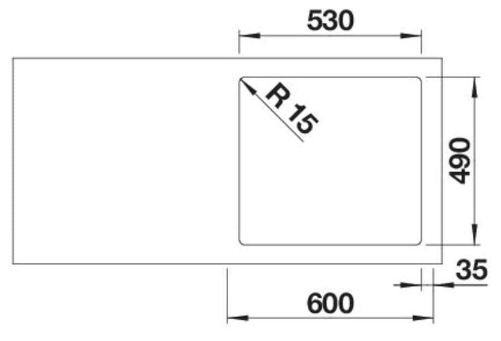 Blanco Edelstahlspüle »SOLIS 500-IF/A« 1 Stk. tlg. zum wechselseitigen Einbau geeignet