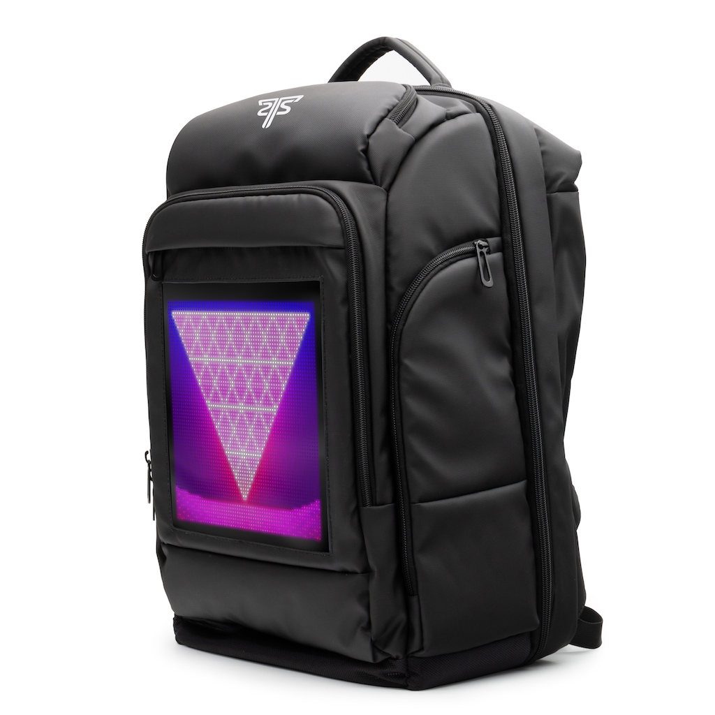 Hyrican Gaming- Laptoprucksack »Striker Game Bag CAMPER NOZ01496«  App gesteuertes RBG-LED Display, gepolstert, wasserabweisend, mit Thermofach, Für Notebooks bis 17,3 Zoll und Tablets bis 12 Zoll, Geheimfach, USB-Handy-Ladefunktion