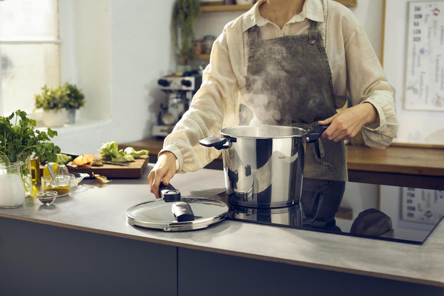 Fissler Schnellkochtopf »Vitaquick®Elemental Dampfkochtopf Premium Drucktopf« 1 tlg. Edelstahl 18/10