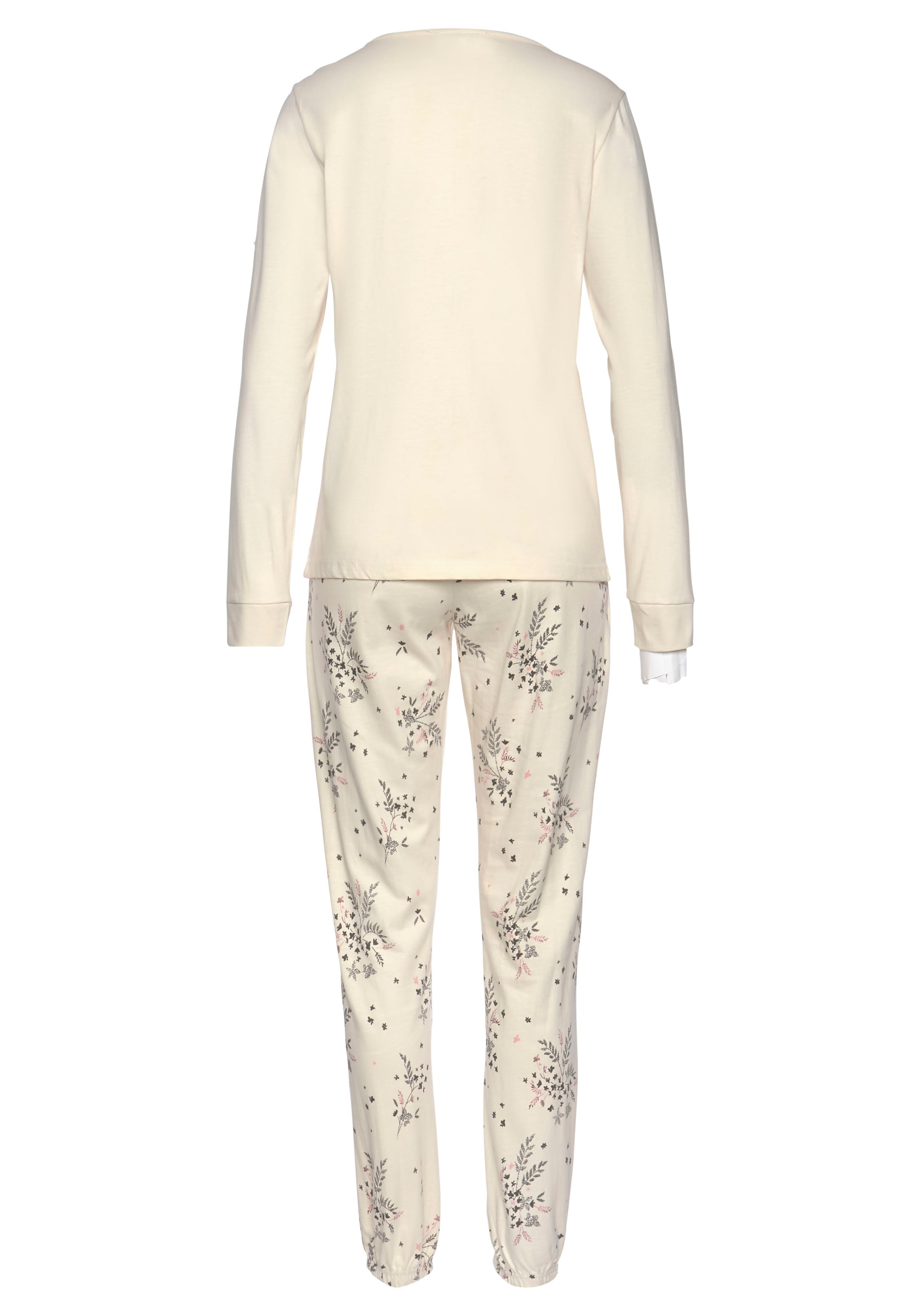 Vivance Dreams Pyjama, (2 tlg.), mit Hortensien Muster