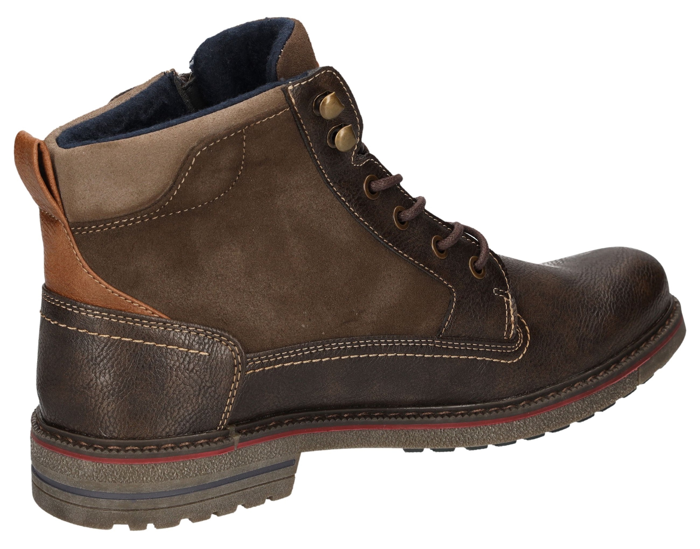 LERROS Schnürboots, Schnürboots, mit seitlichem Reißverschluss