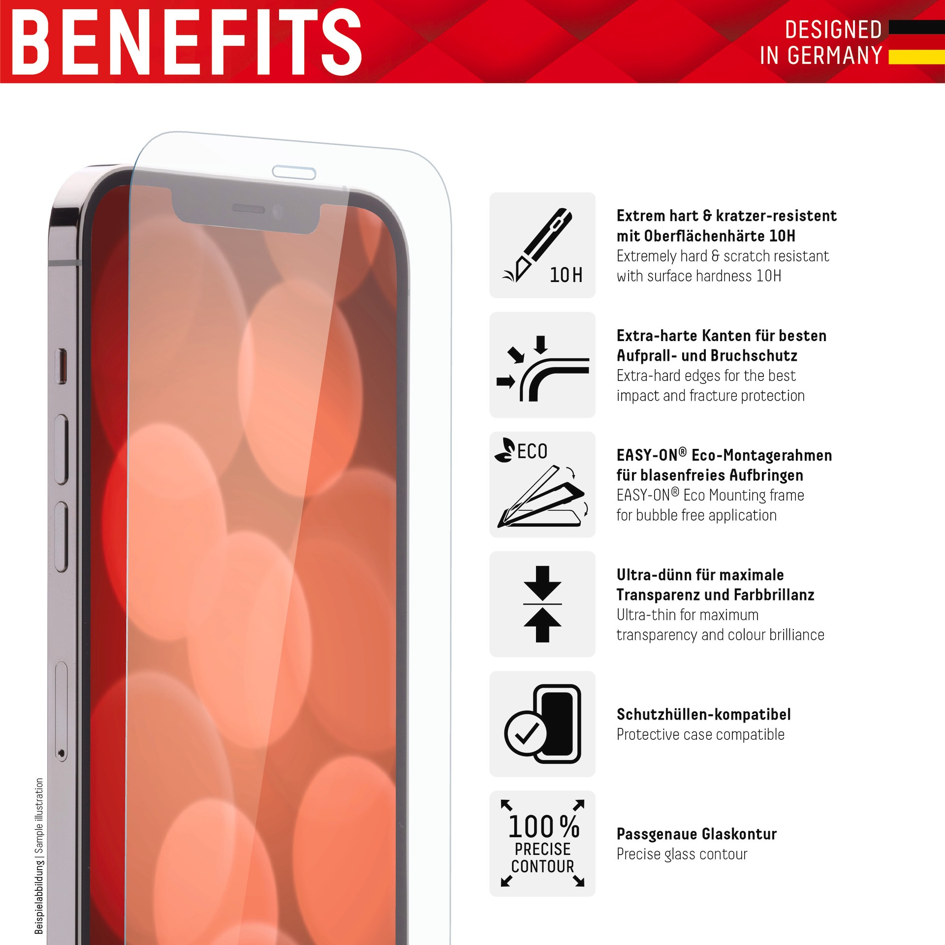 Displex Displayschutzglas »Real Glass - iPhone 13 Pro Max/14 Plus«, für iPhone 14 Plus