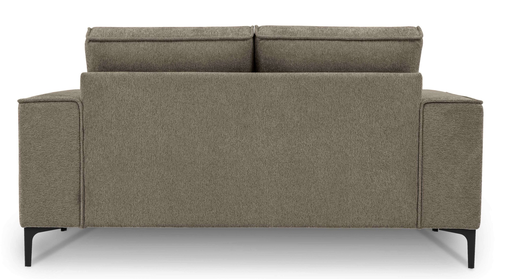 Places of Style 2-Sitzer »Kompaktsofa Oland, Struktur, Flachgewebe, Luxus-Microfaser, Boucle«, 164 cm, Wellenunterfederung, Skandi-Design, Metallfüße