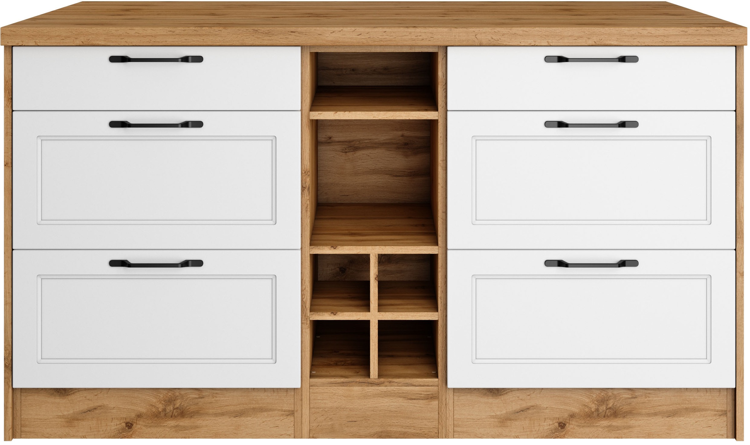KOCHSTATION Kücheninsel »KS-Lana, Breite 153 cm«, MDF-Fronten, Arbeitsplatt günstig online kaufen