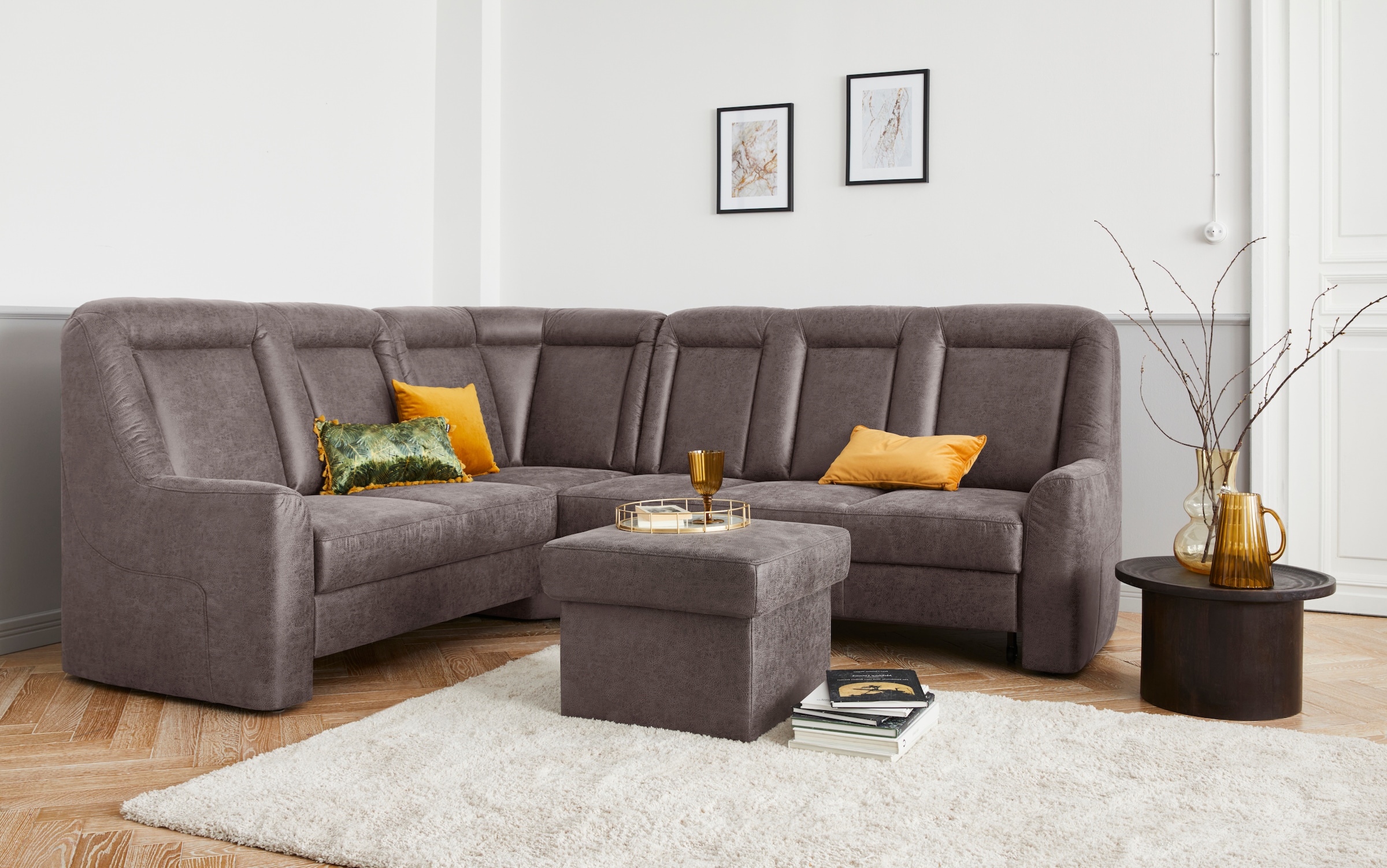sit&more Ecksofa »Melissa L-Form«, klassisches Polsterprogramm, wahlweise B günstig online kaufen