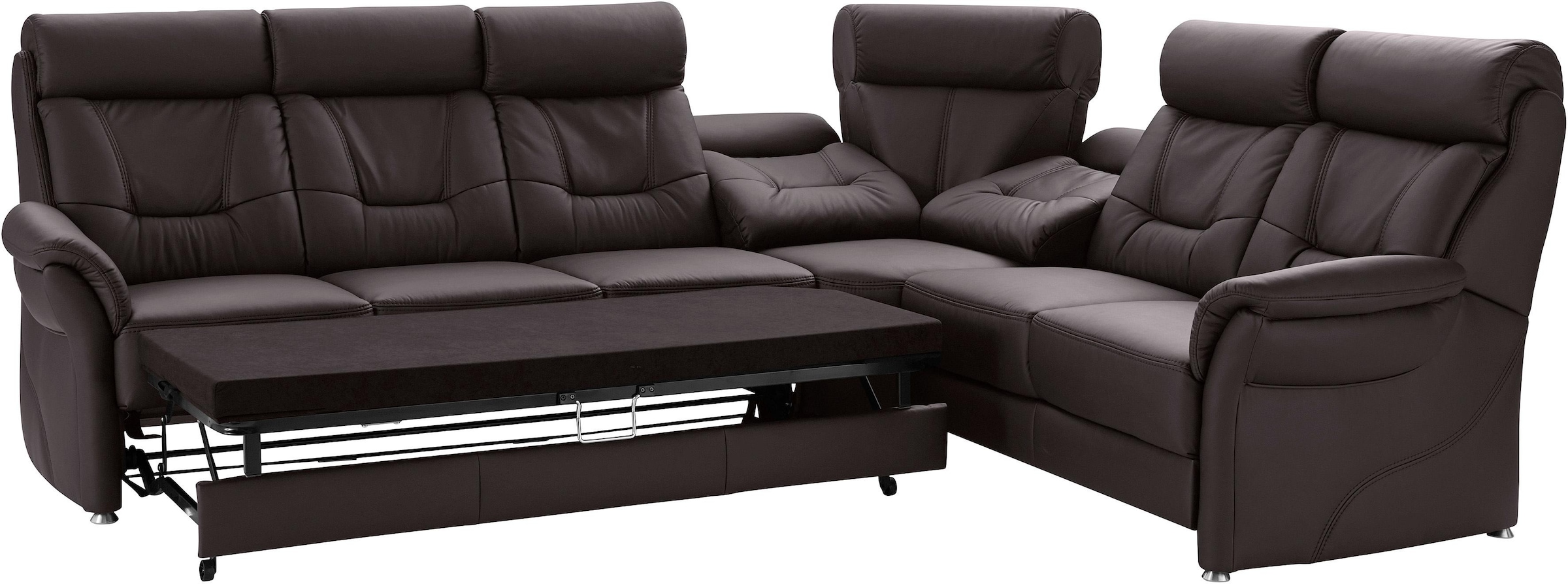 Places of Style Ecksofa »Sardinien L-Form«, mit Kopfteilverstellung, wahlweise mit Bettfunktion