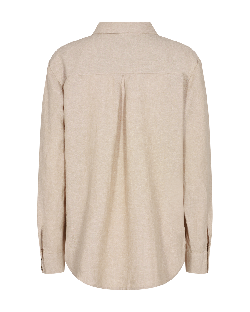 FREEQUENT Hemdbluse »FQLAVA-SH-SIMPLE«, aus Leinenmix, mit Brusttasche