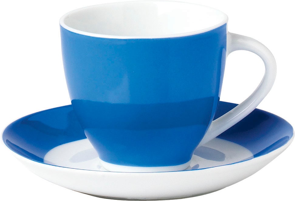 van Well Tasse »Vario«, (Set, 6 tlg., 6 Kaffeetassen 200ml), spülmaschinen- und mikrowellengeeignet, 6-teilig