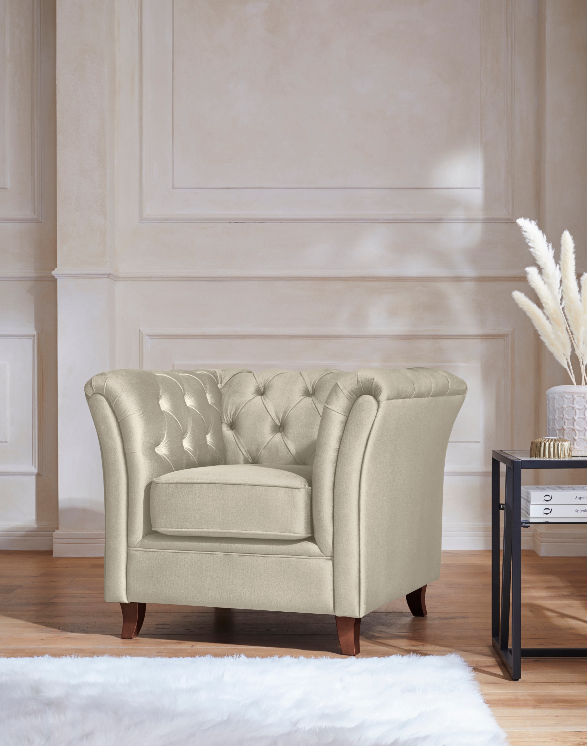 Home affaire Chesterfield-Sessel »Reims Cocktailsessel, Sessel«, mit echter günstig online kaufen