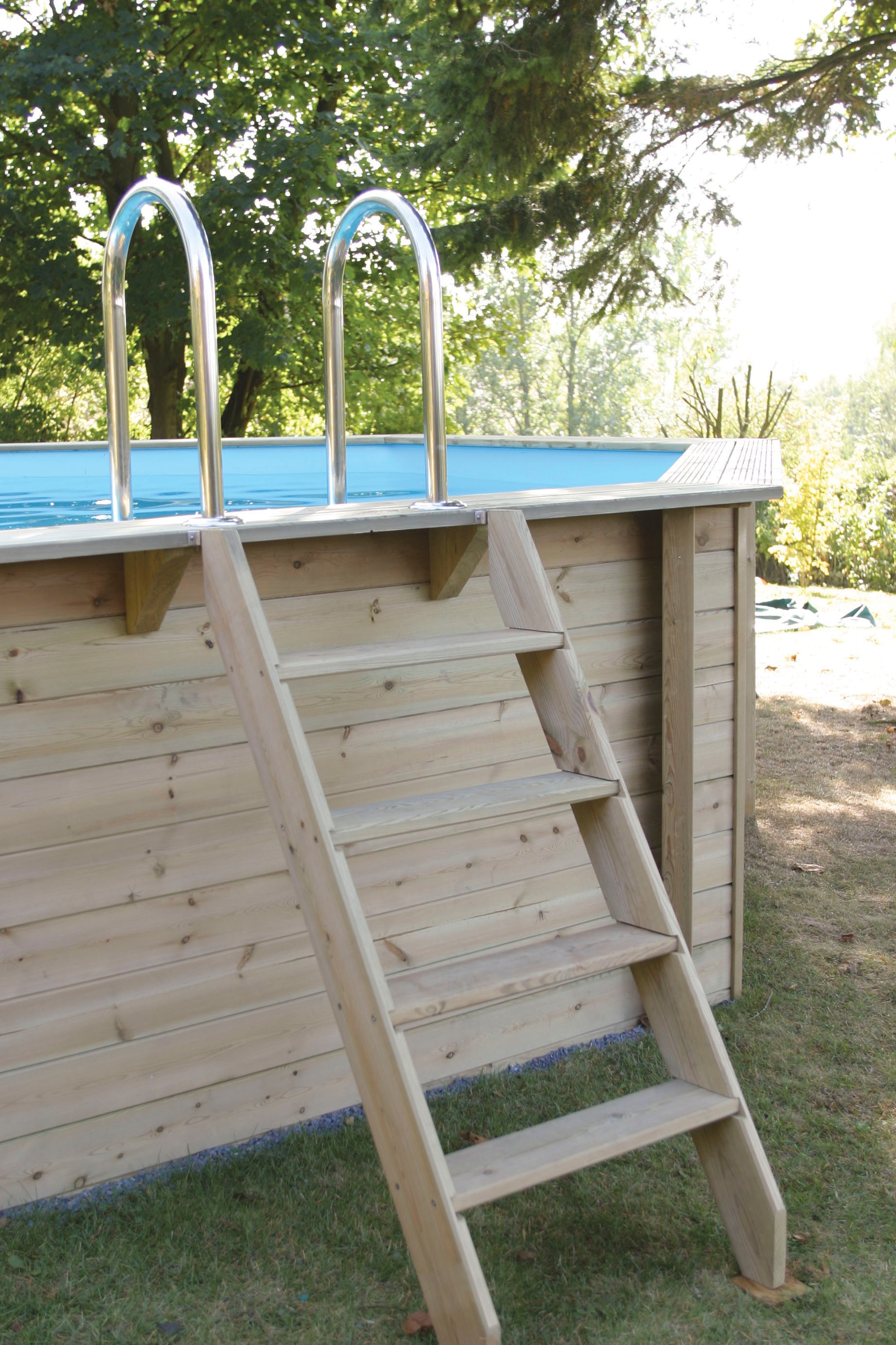 Ubbink Achteckpool »Ocea 510«, (Komplett-Set, 11 tlg.), ø 510 x 120 cm, Holzpool komplett mit Filteranlage