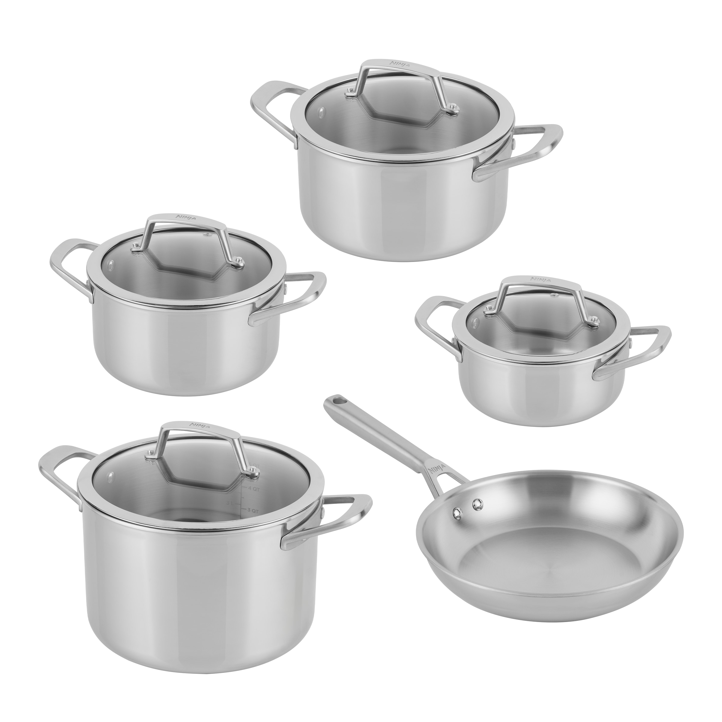 NINJA Topf-Set »Ninja EverClad 5-teiliges Set aus Edelstahl C95000DE« Edels günstig online kaufen