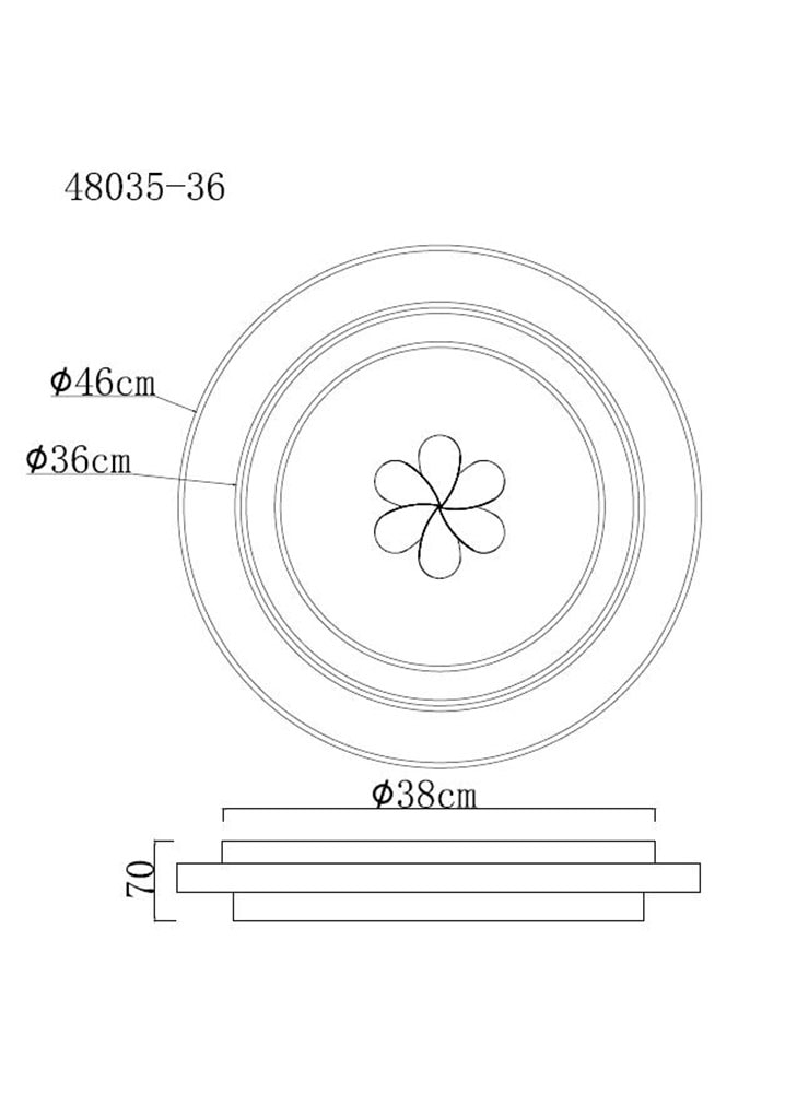 GLOBO LIGHTING LED Deckenleuchte »BLUMA« LED-Modul 1 Stk. Deckenlampe/rund/Wohnzimmer/Schlafzimmer/elegant