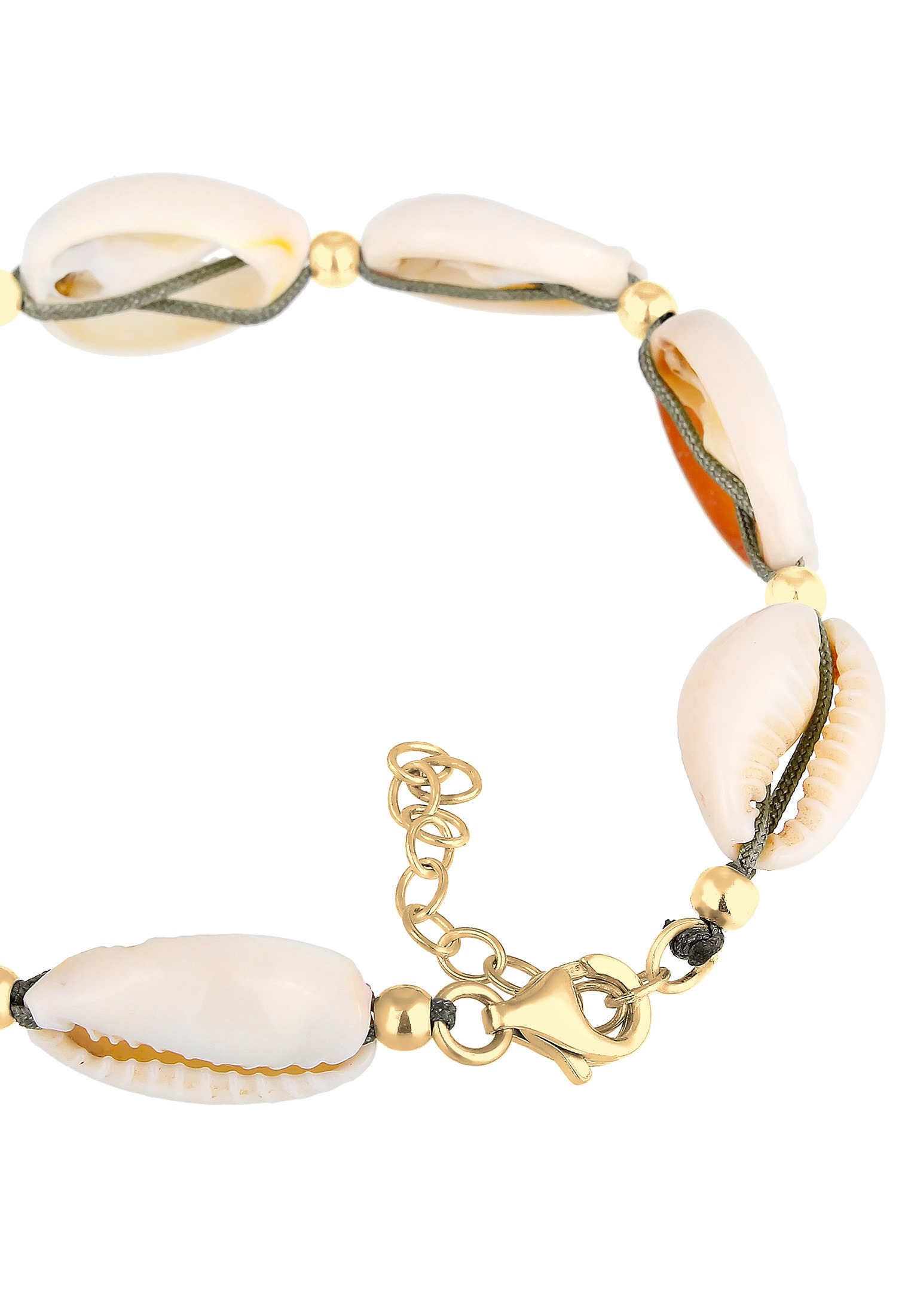 Elli Armband »Echte Kauri Muscheln Beach 925 Silber vergoldet«