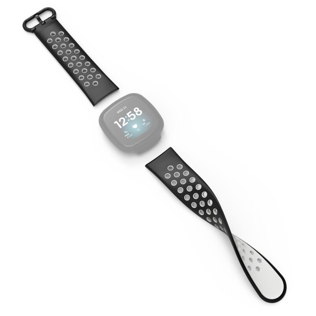 Hama Smartwatch-Armband »Ersatzarmband für Fitbit Versa 3/4/Sense (2), Silikon, 22 cm/21 cm«