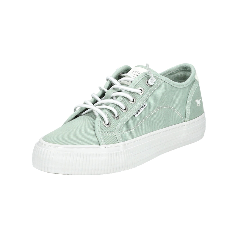 MUSTANG SHOES Sneaker »Sneaker Lederimitat/Textil« Hellgrün 36 36 Verschluss: Schnürung