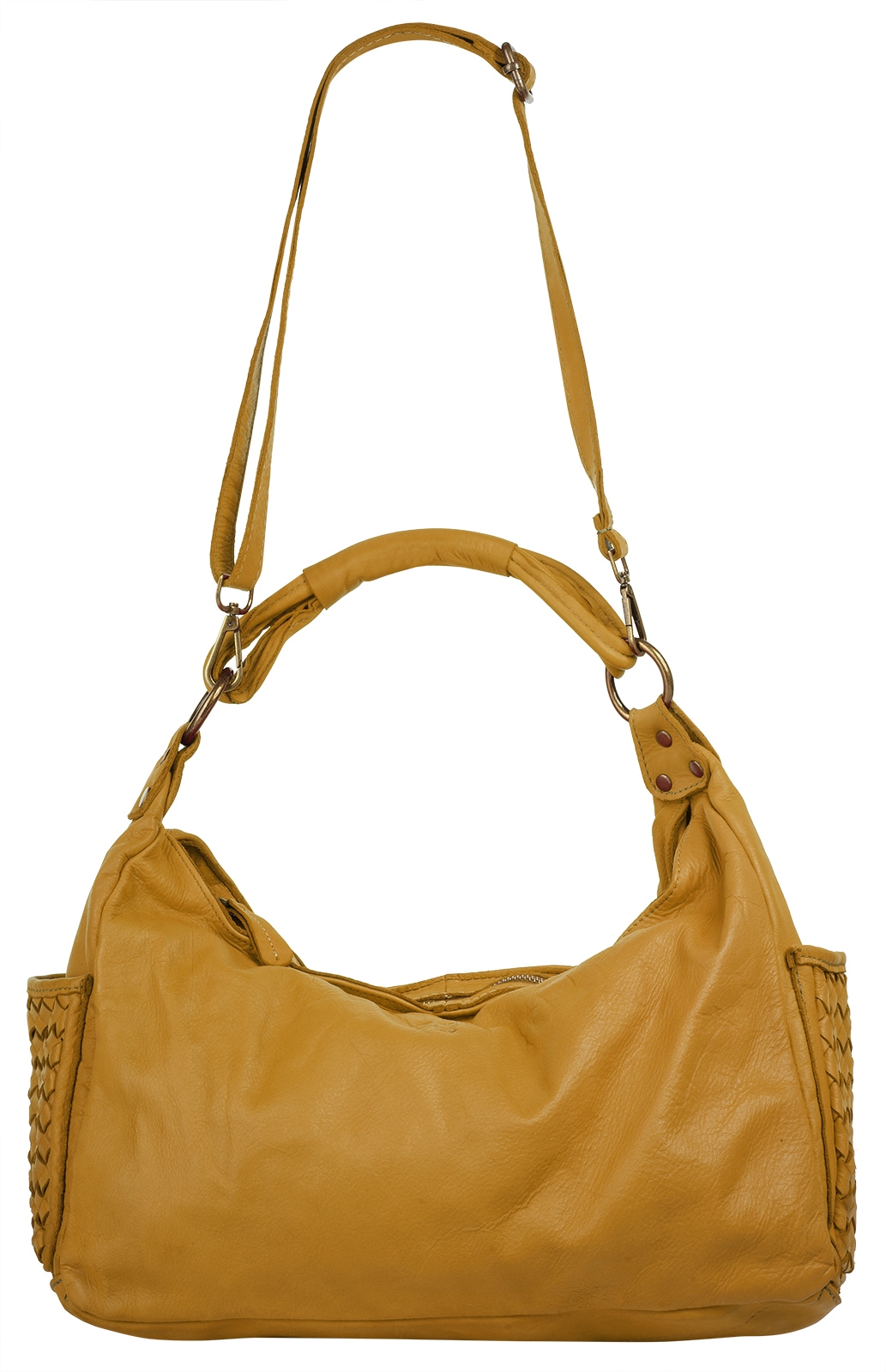 Samantha Look Henkeltasche echt Leder, Made in Italy