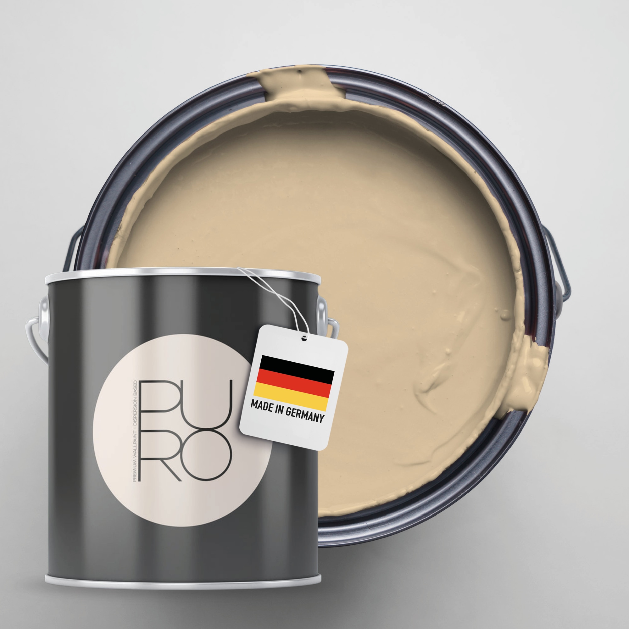 A.S. Création Wandfarbe »Premium Innenwandfarbe PURO Tuchmatt sandy beige« ideal für Wohnzimmer, Schlafzimmer, Flur und Küche, Farbwelt Beige