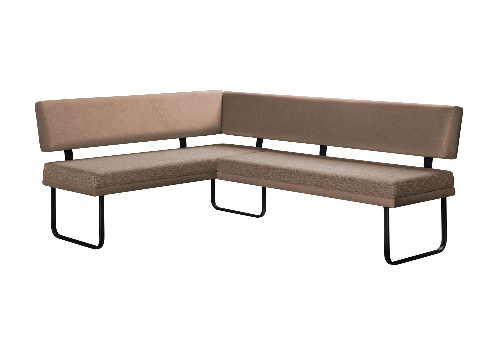 OTTO home Eckbankgruppe »Gabi Essecke, Sitzgruppe, Eckbankgruppe, Küchenbankgruppe« Set, 4tlg, 4 tlg. tlg. Gestell aus matt-schwarzem Flachmetall, stabil, 2-Stoff-Design