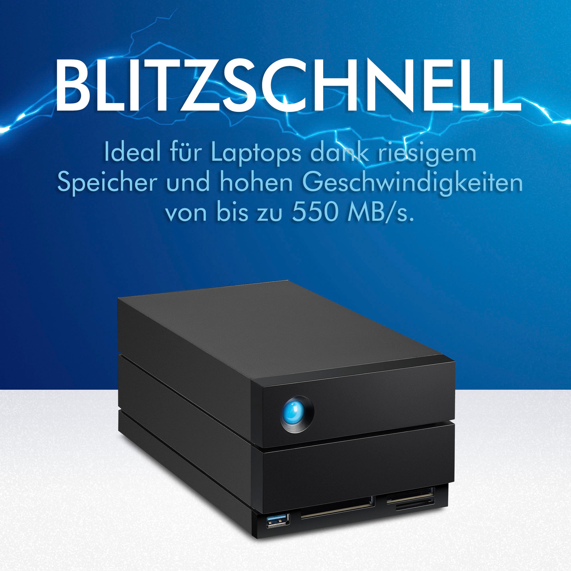 LaCie externe HDD-Festplatte »2big Dock 32TB«, Anschluss Thunderbolt 3-USB 3.1-USB-C