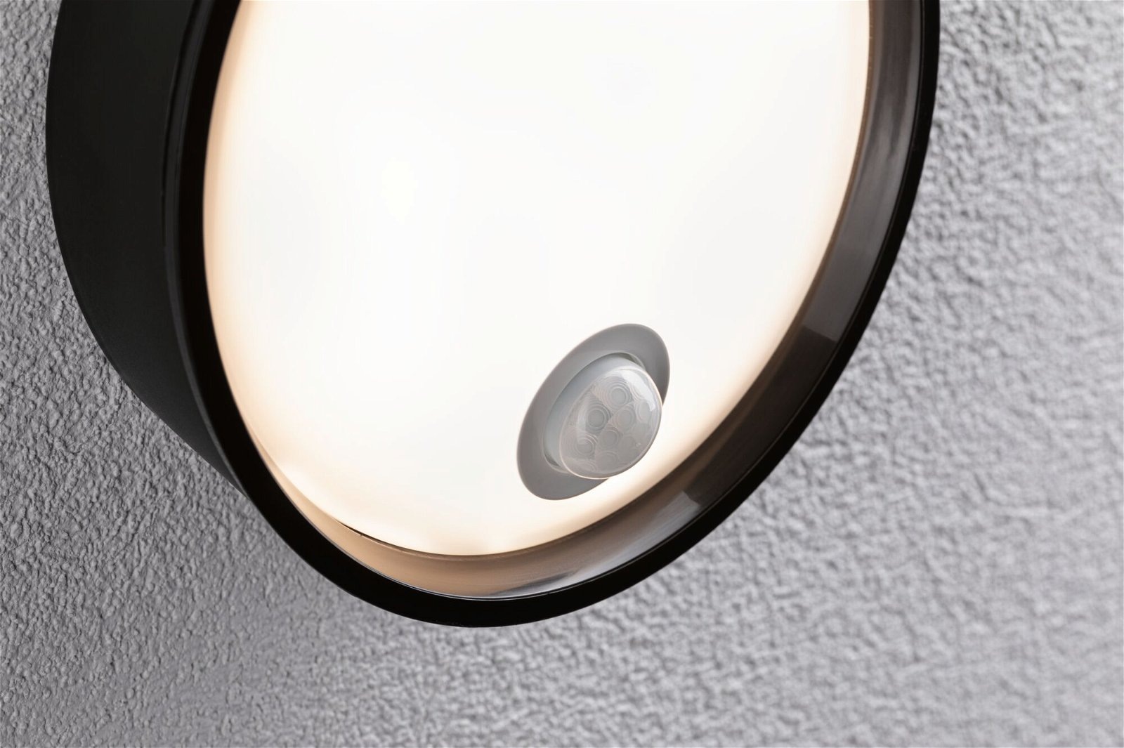 Paulmann LED Außen-Wandleuchte »Platomo IP44 rund 180mm 3000K 14,5W 1200lm 230V Kunststoff«, 1 flammig, Bewegungsmelder seewasserresistent