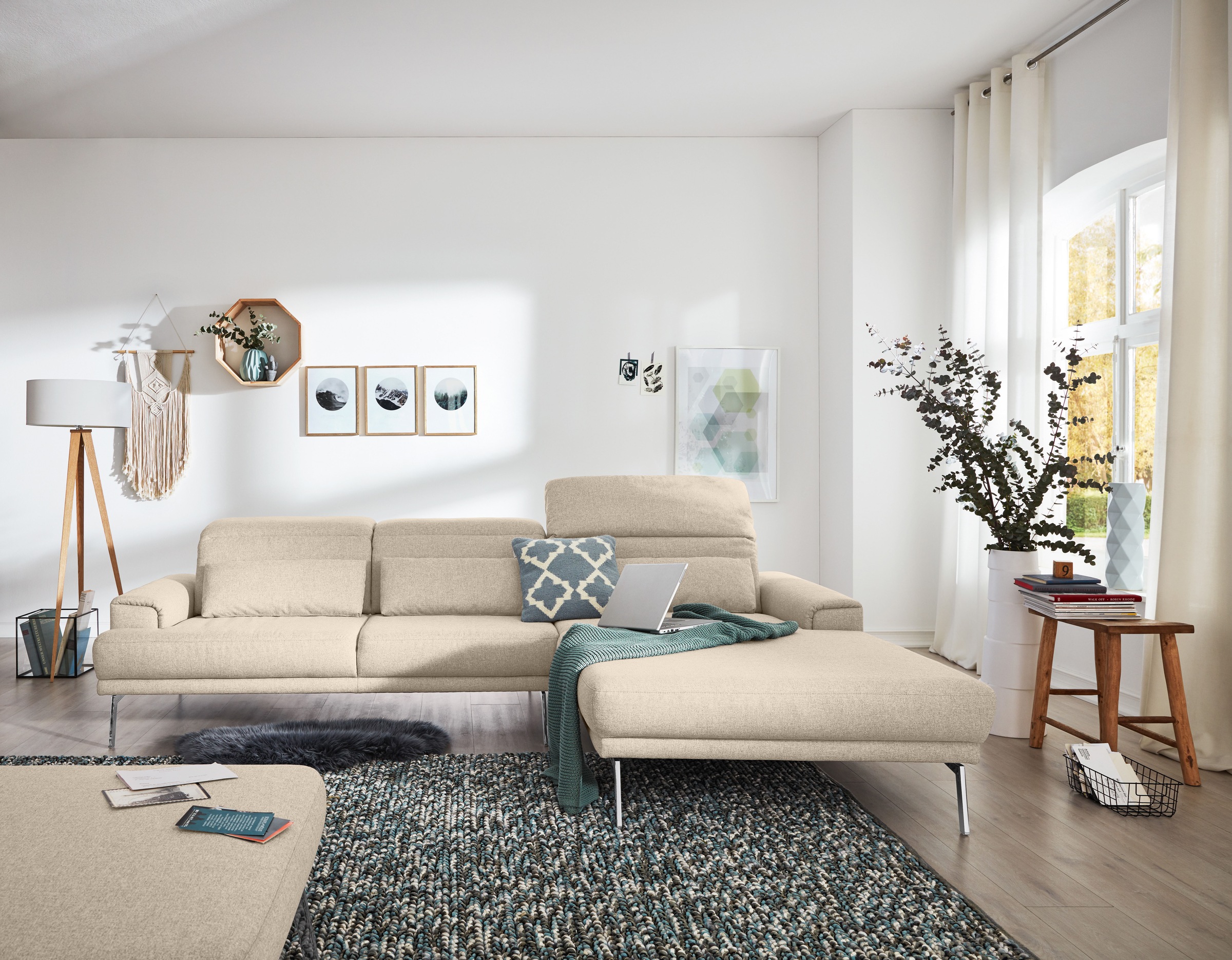 Musterring Ecksofa »MR 4580« mit Kopf- und Sitztiefenverstellung, Metallfuß günstig online kaufen