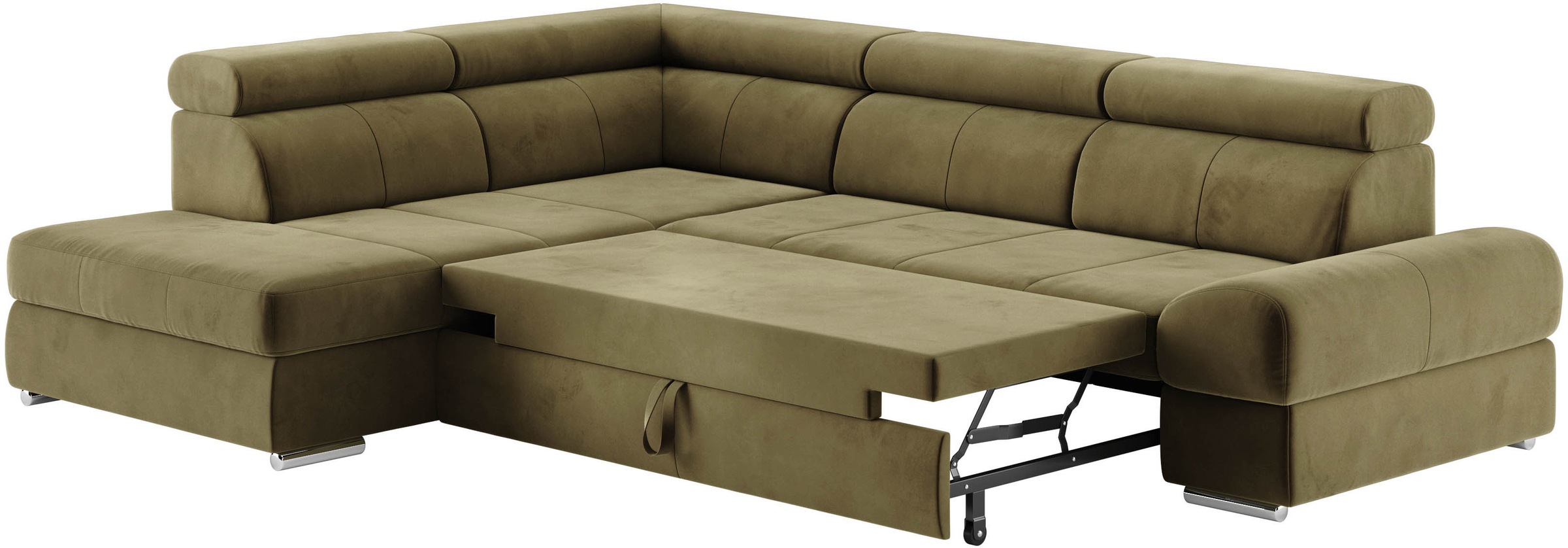 sit&more Ecksofa »Broadway L-Form«, mit verstellbaren Kopfteilen, wahlweise mit Bettfunktion