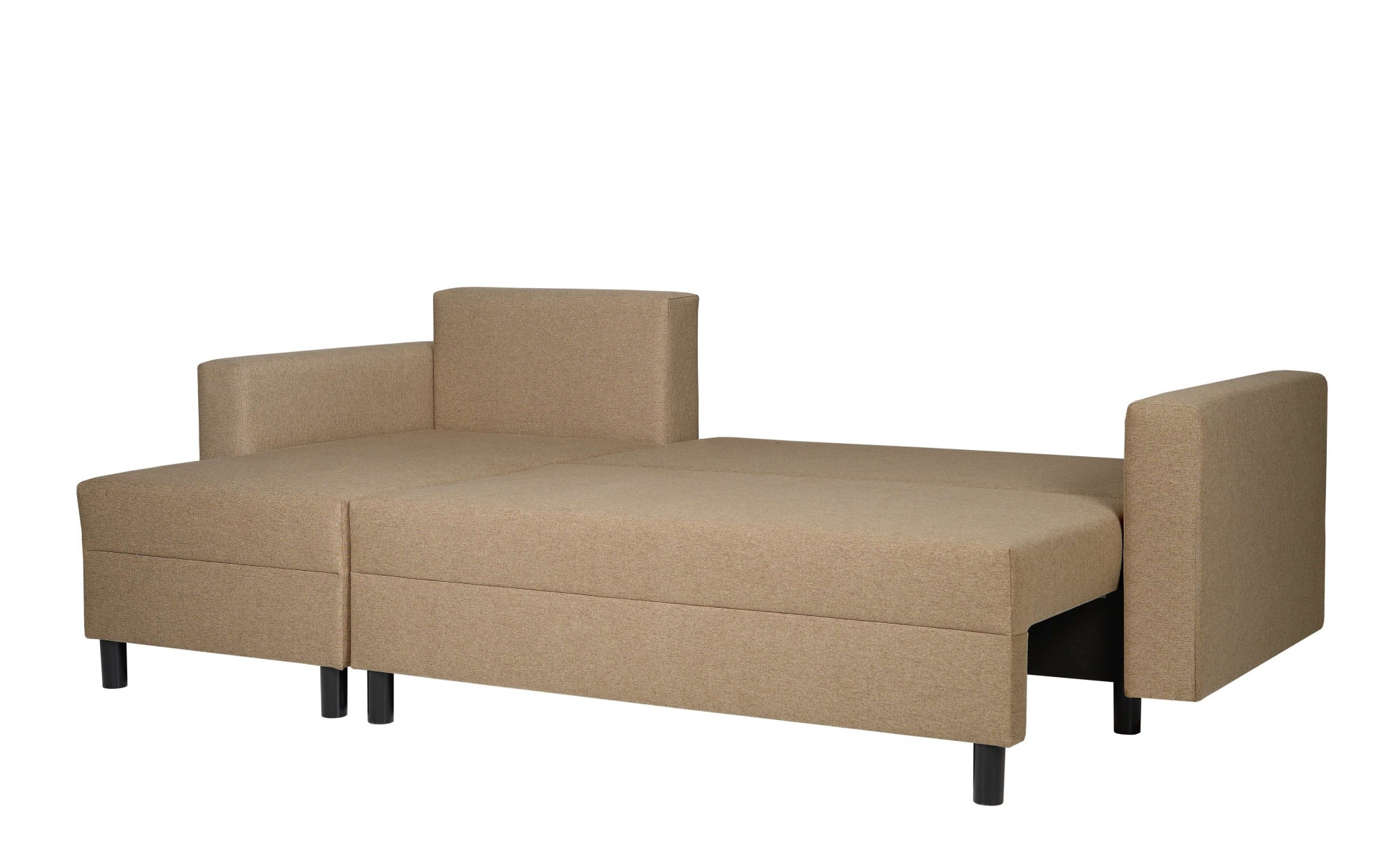 INOSIGN Ecksofa »GLENOE Schlafsofa mit Bettkasten, Recamiere beidseitig montierbar«, L-Form, Maße B/T/H: 230/135/84,5 cm, Velvet & Struktur weich