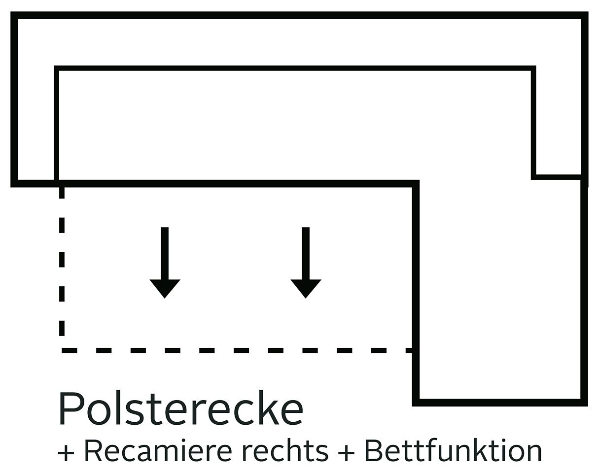 COTTA Ecksofa »Driver L-Form« mit Kopfteilverstellung, wahlweise mit Bettfu günstig online kaufen