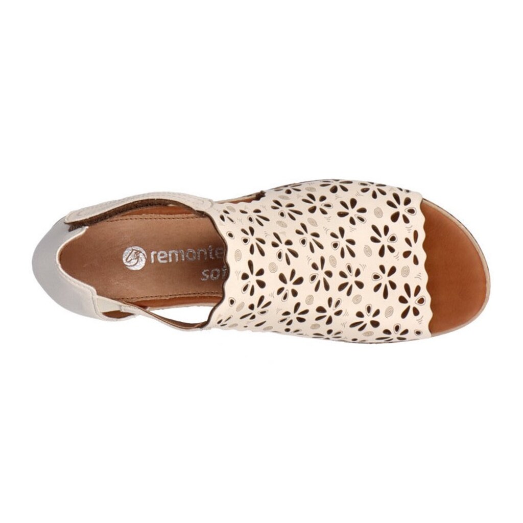 Remonte Keilsandalette, mit floralem Laser-Muster