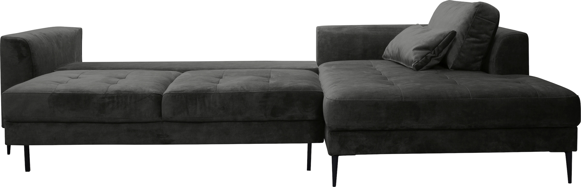 TRENDMANUFAKTUR Ecksofa »Luzi, wahlweise mit Schlaffunktion & Bettkasten. OTTOs Choice, L-Form«, Designsofa mit tollem Sitzkomfort, Metallfüße schwarz, Breite 280 cm
