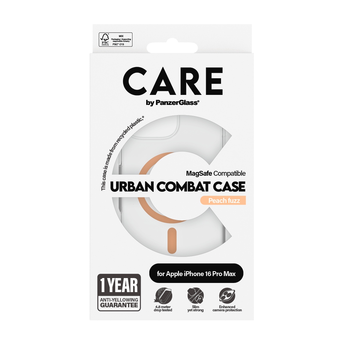 CARE by PanzerGlass Handyhülle »Urban Combat Case für Apple iPhone 16 Pro Max«, Backcover, Schutzhülle, Handyschutzhülle, Case, Schutzcase, stoßfest