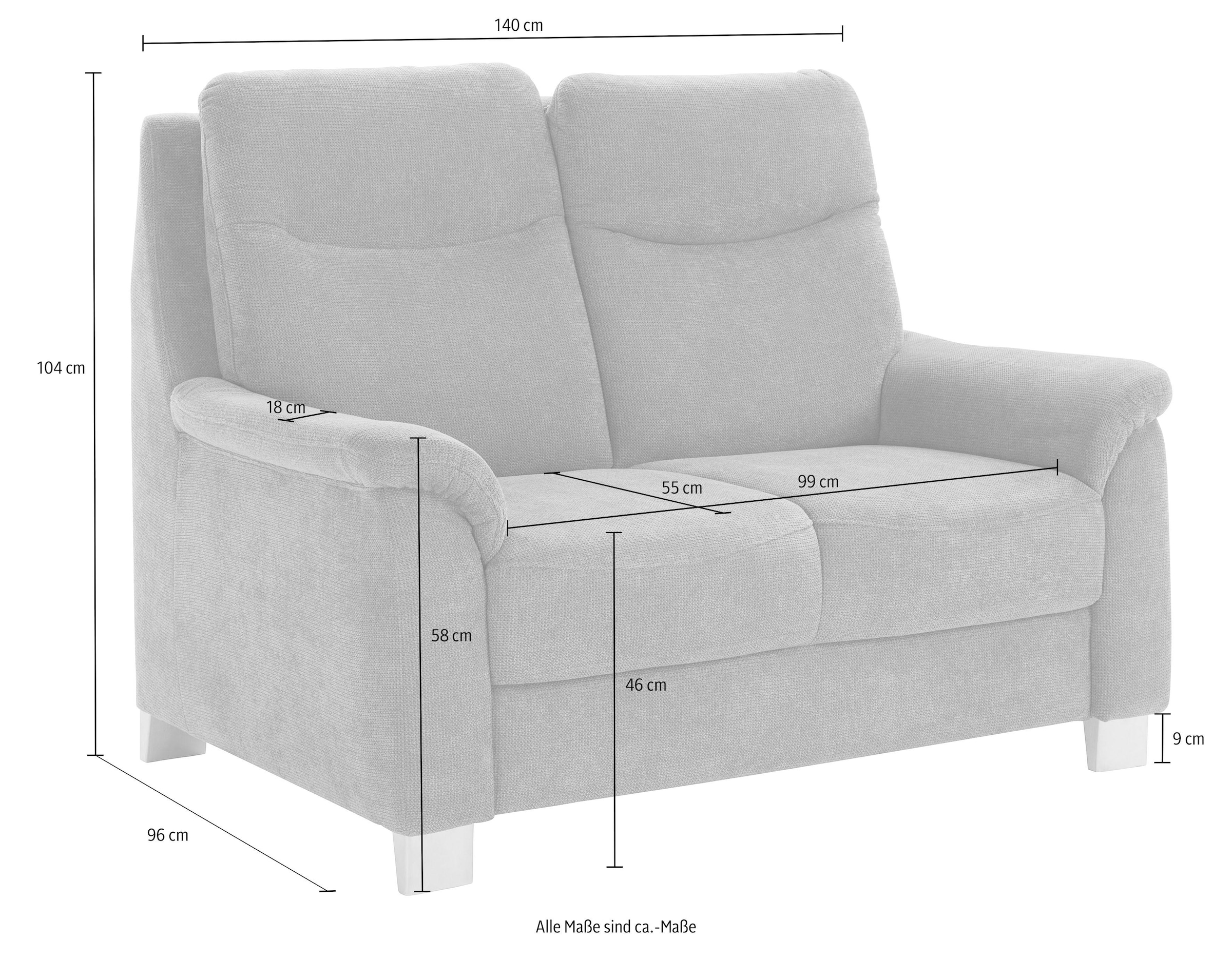 sit&more 2-Sitzer »Boccaccio«, inklusive Federkern und Kopfteilverstellung