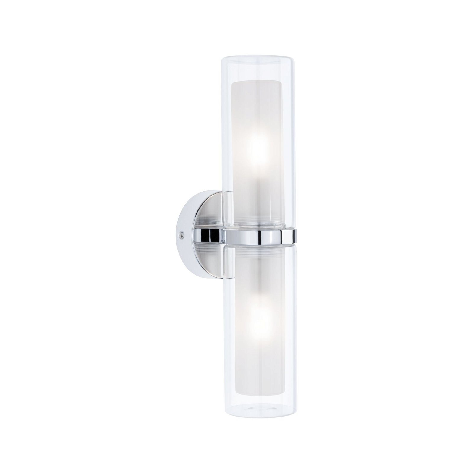 Paulmann Wandleuchte »Selection Bathroom Luena IP44 max. 2x20W Chrom 230V Glas/Metall«, 2 flammig, Leuchtmittel E14 | ohne Leuchtmittel, E14