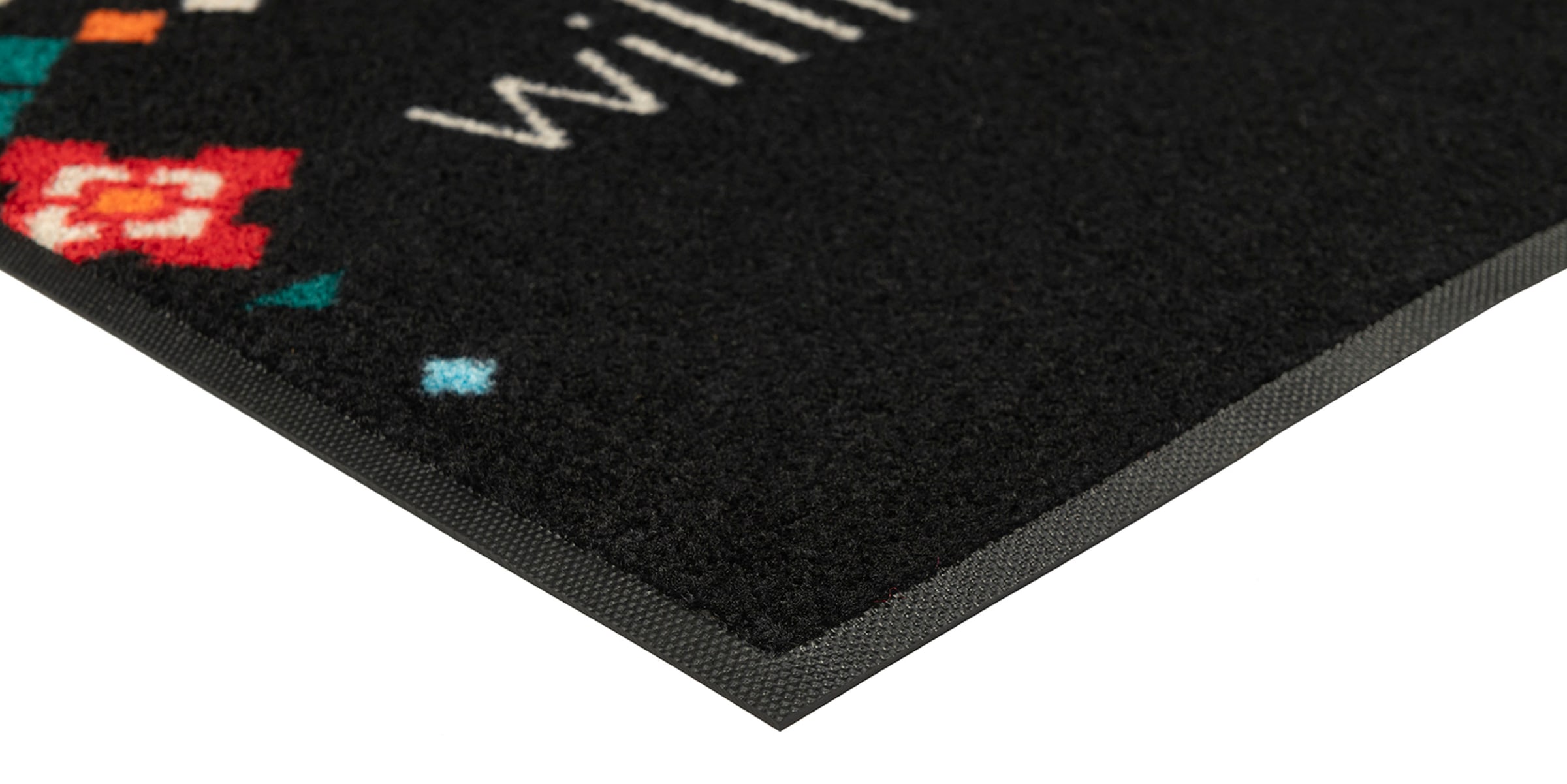 wash+dry by Kleen-Tex Fußmatte »Willkommen Mosaik bunt«, rechteckig, 7 mm Höhe