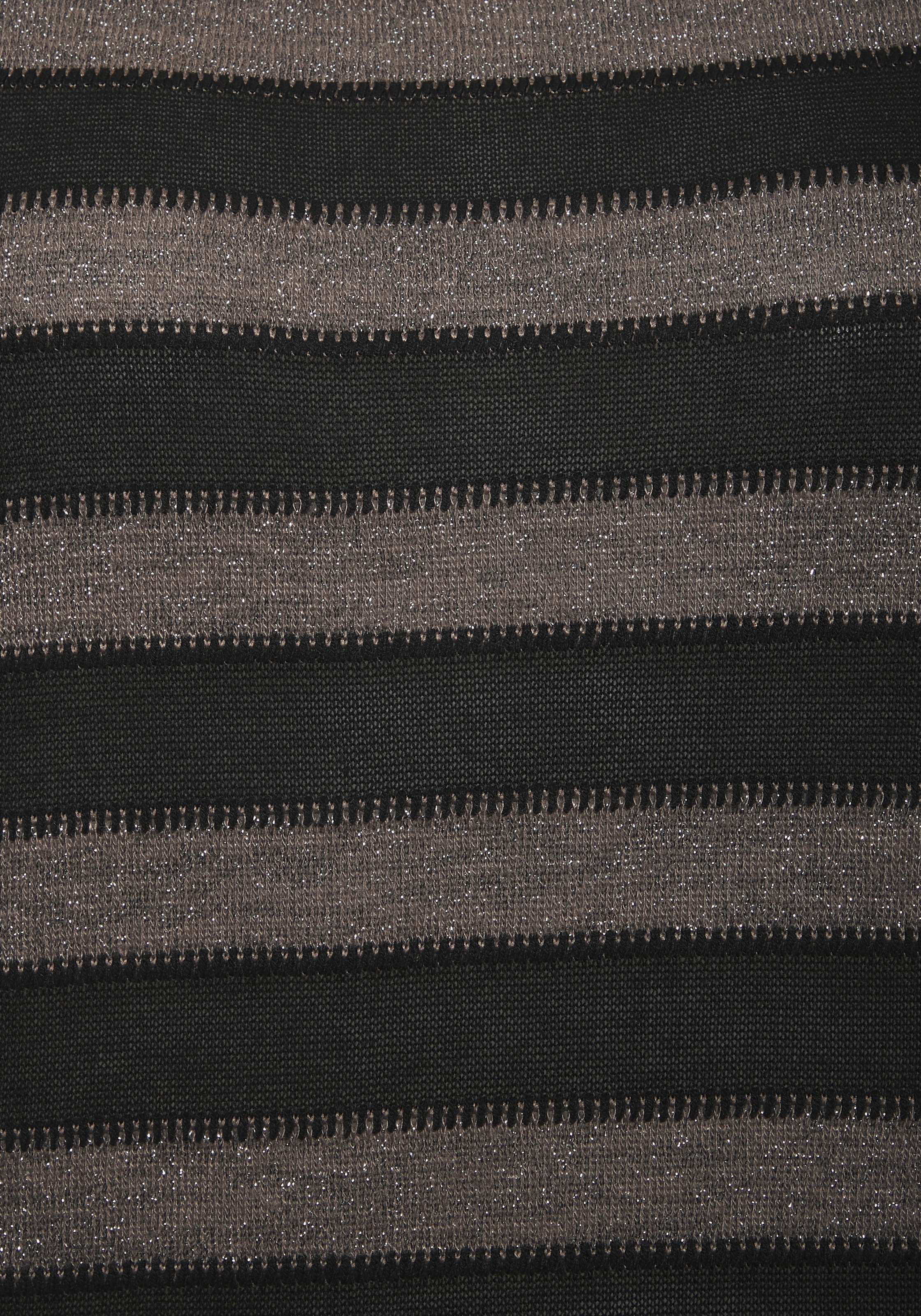 LASCANA T-Shirt »mit elegantem Glitzerstreifen« aus Feinstrickqualität