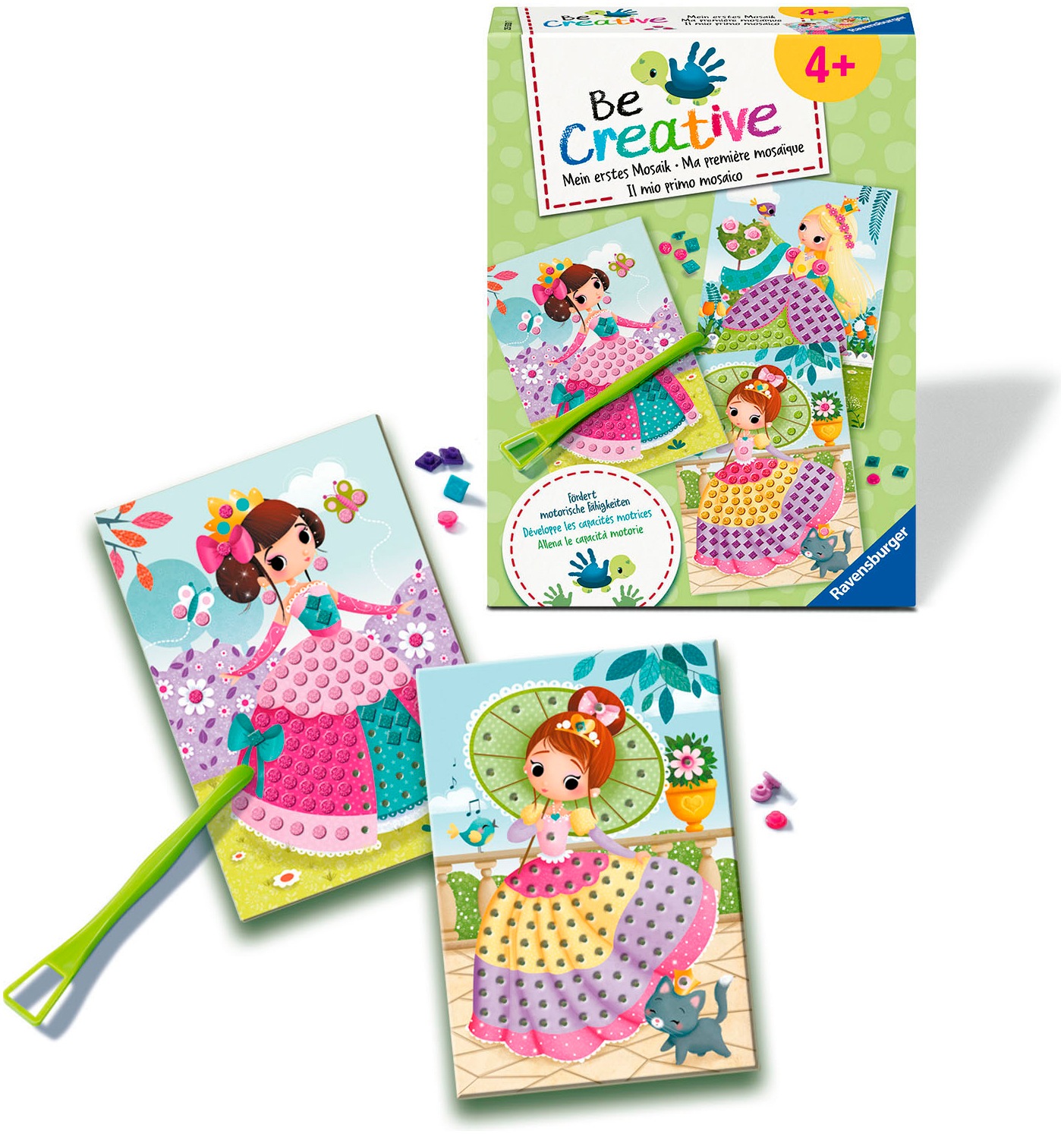 Ravensburger Kreativset »BeCreative Midi, Bastelset DIY Mosaik Prinzessinnen«, Made in Europe