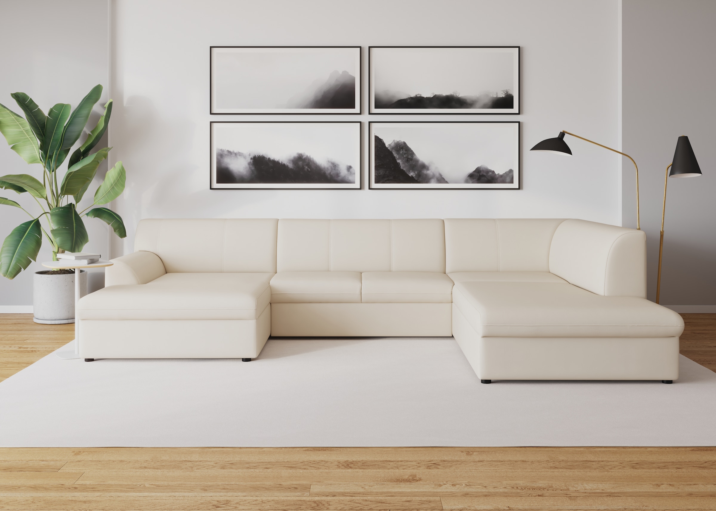 DOMO collection Wohnlandschaft "Topper, elegant und zeitlos, komfortabel, U günstig online kaufen