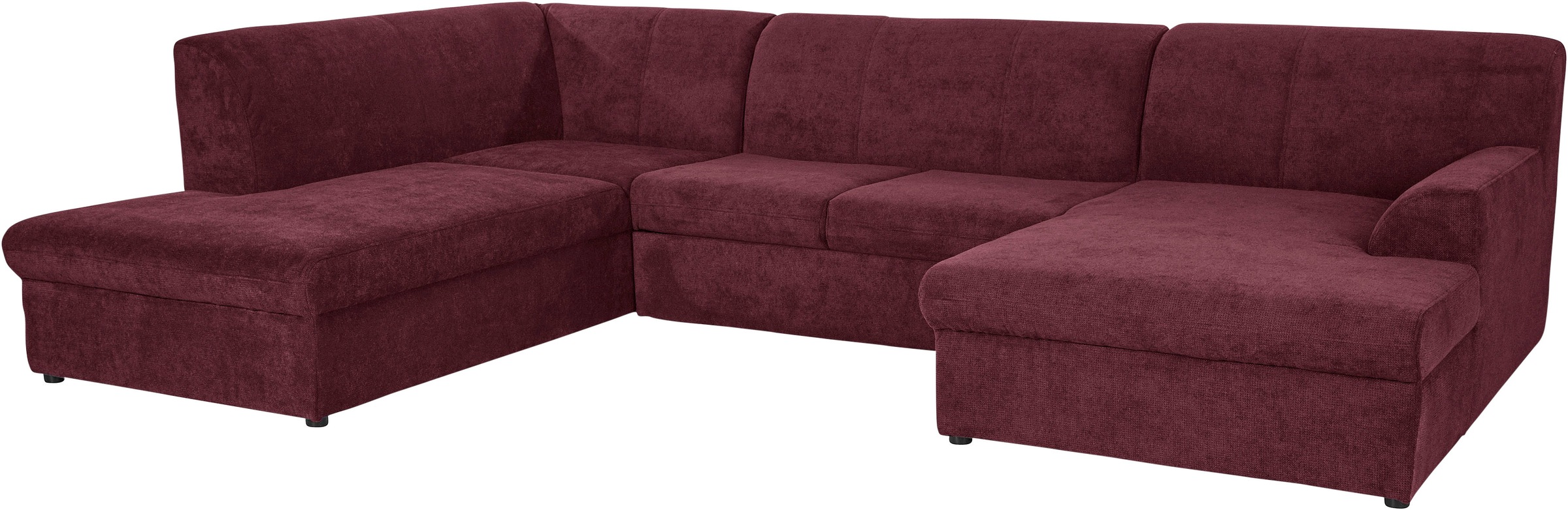 DOMO collection Wohnlandschaft »Topper, elegant und zeitlos, komfortabel, U-Form«, wahlweise mit Bettfunktion
