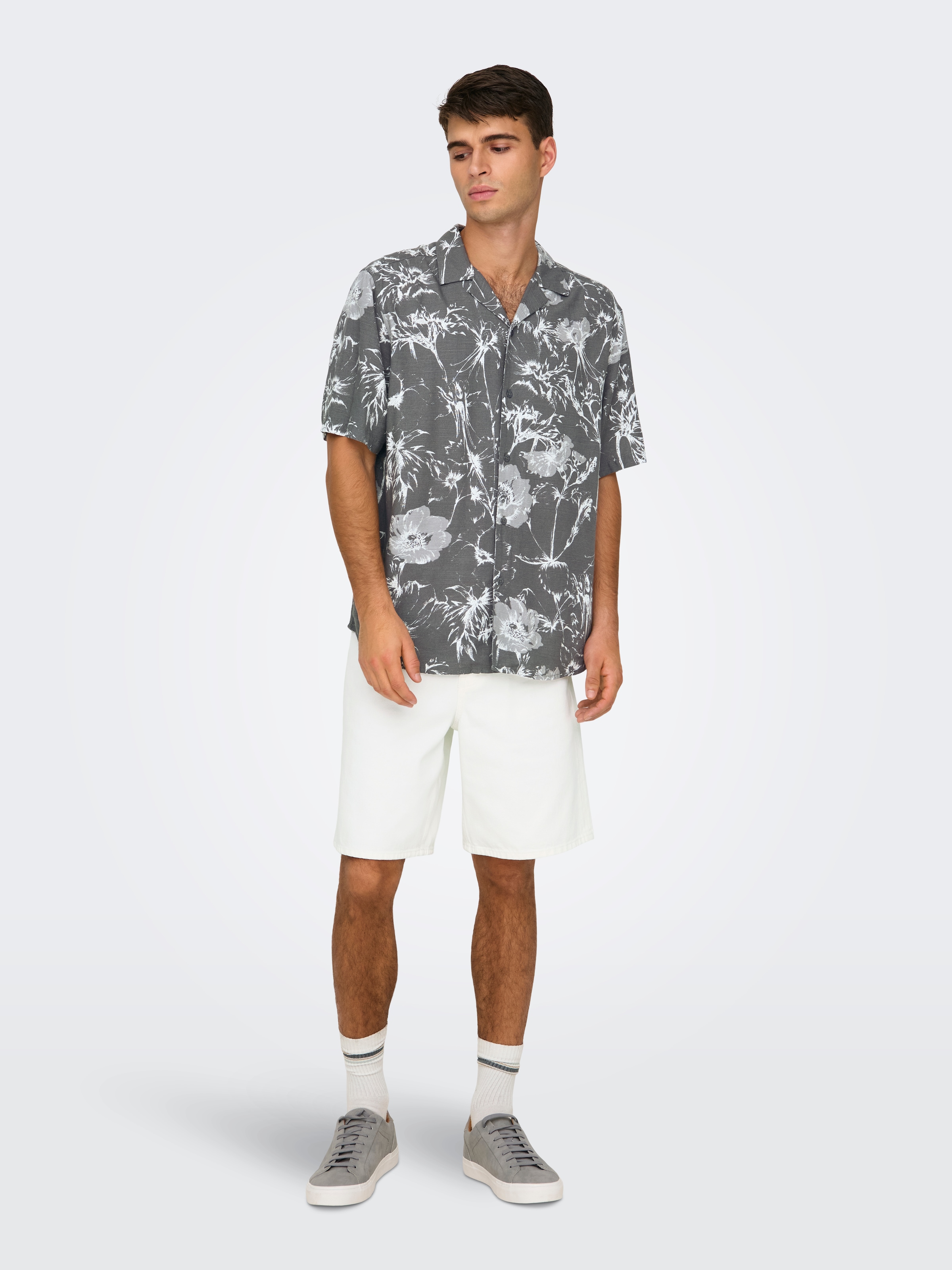 ONLY & SONS Shorts »ONSFADE LOOSE WHITE 1662 PIM DNM SHORTS«