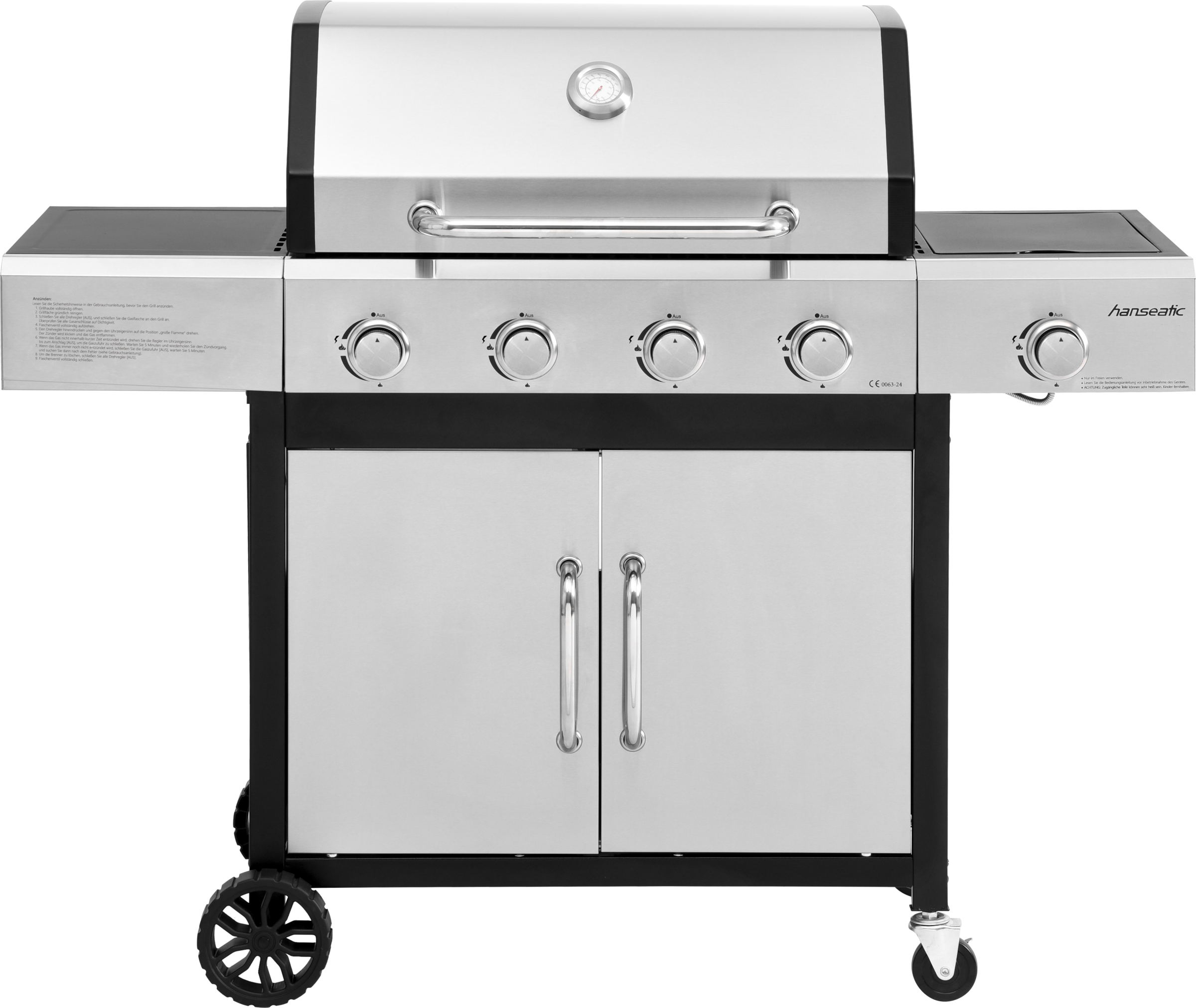 Hanseatic Gasgrill »Rockford«, BxTxH: 133x59x112 cm, 14,5 kW Gesamtleistung