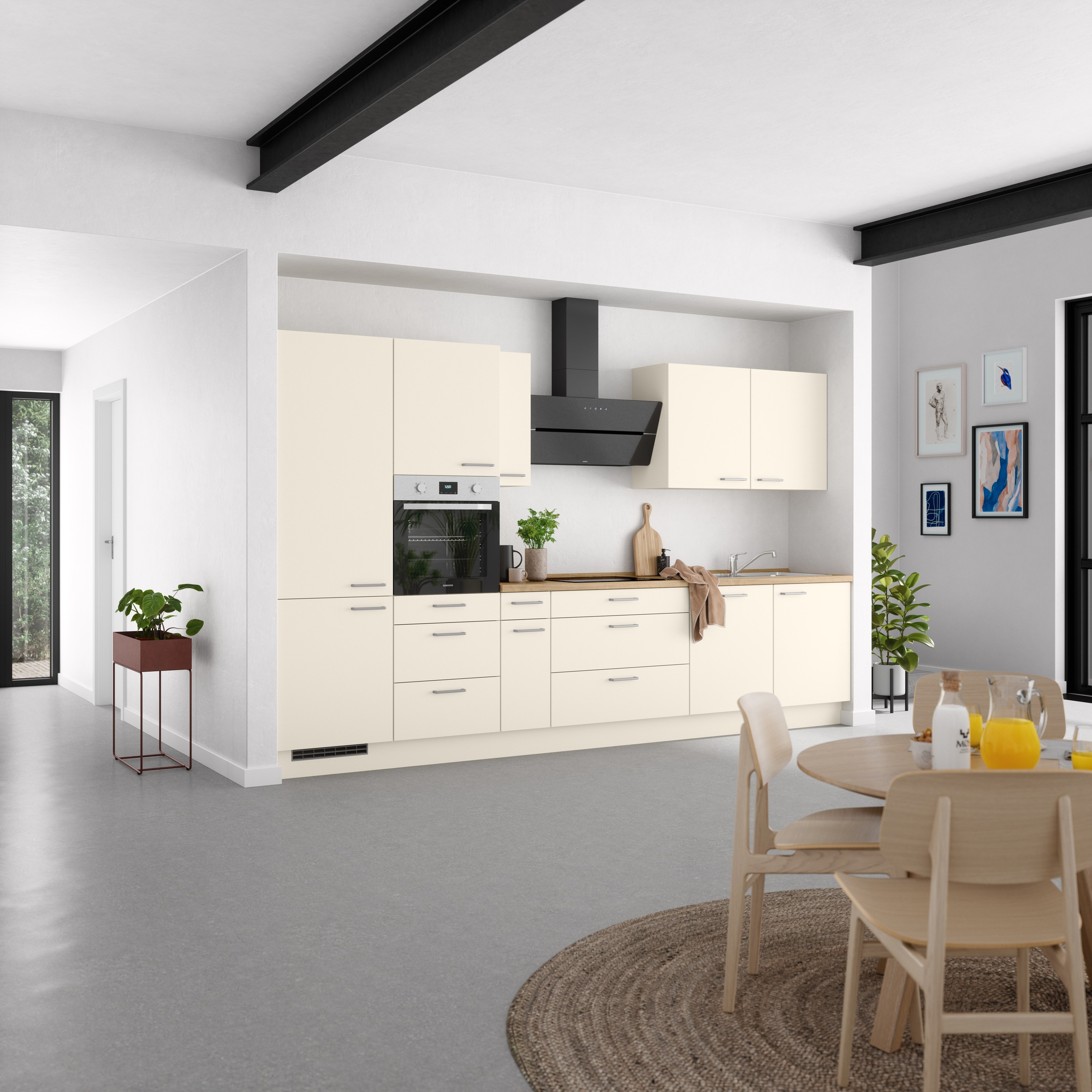 nobilia® Küchenzeile »"Touch II"«, vormontiert, Ausrichtung wählbar, Breite 360 cm, wahlw. mit E-Geräten